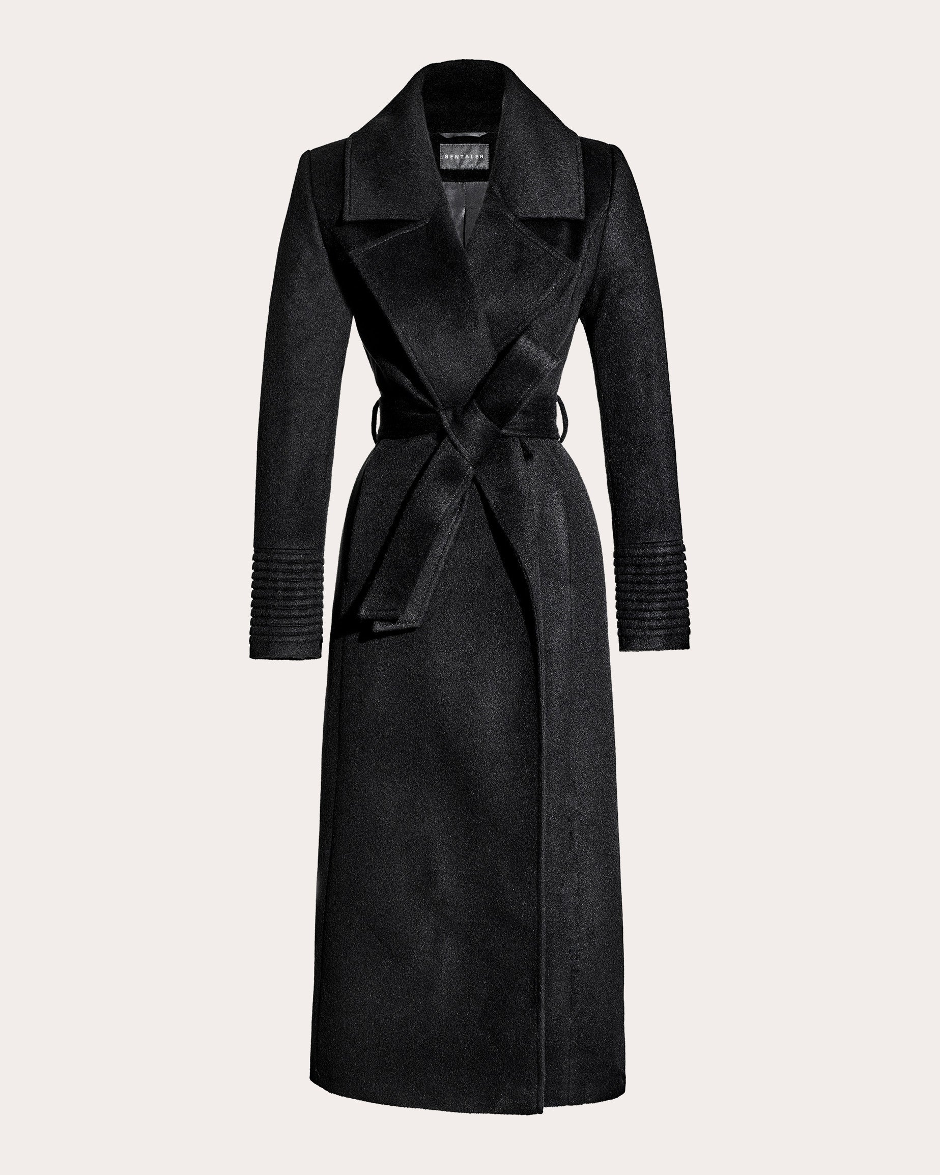 Alpaca Wool Oversized Notch Collar Long Wrap Coat
