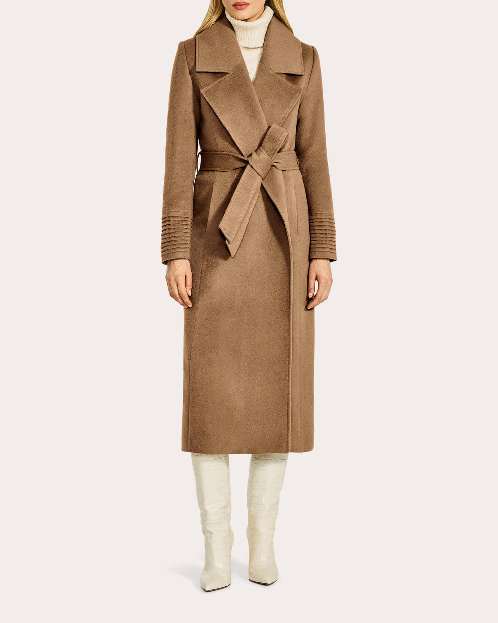 Alpaca Wool Oversized Notch Collar Long Wrap Coat