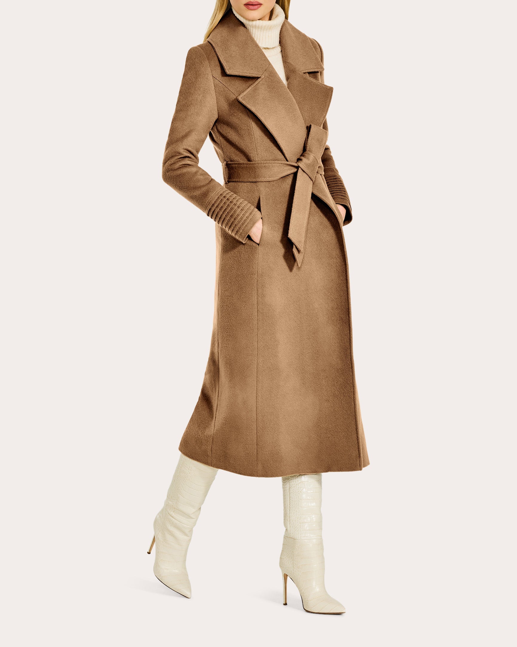Alpaca Wool Oversized Notch Collar Long Wrap Coat