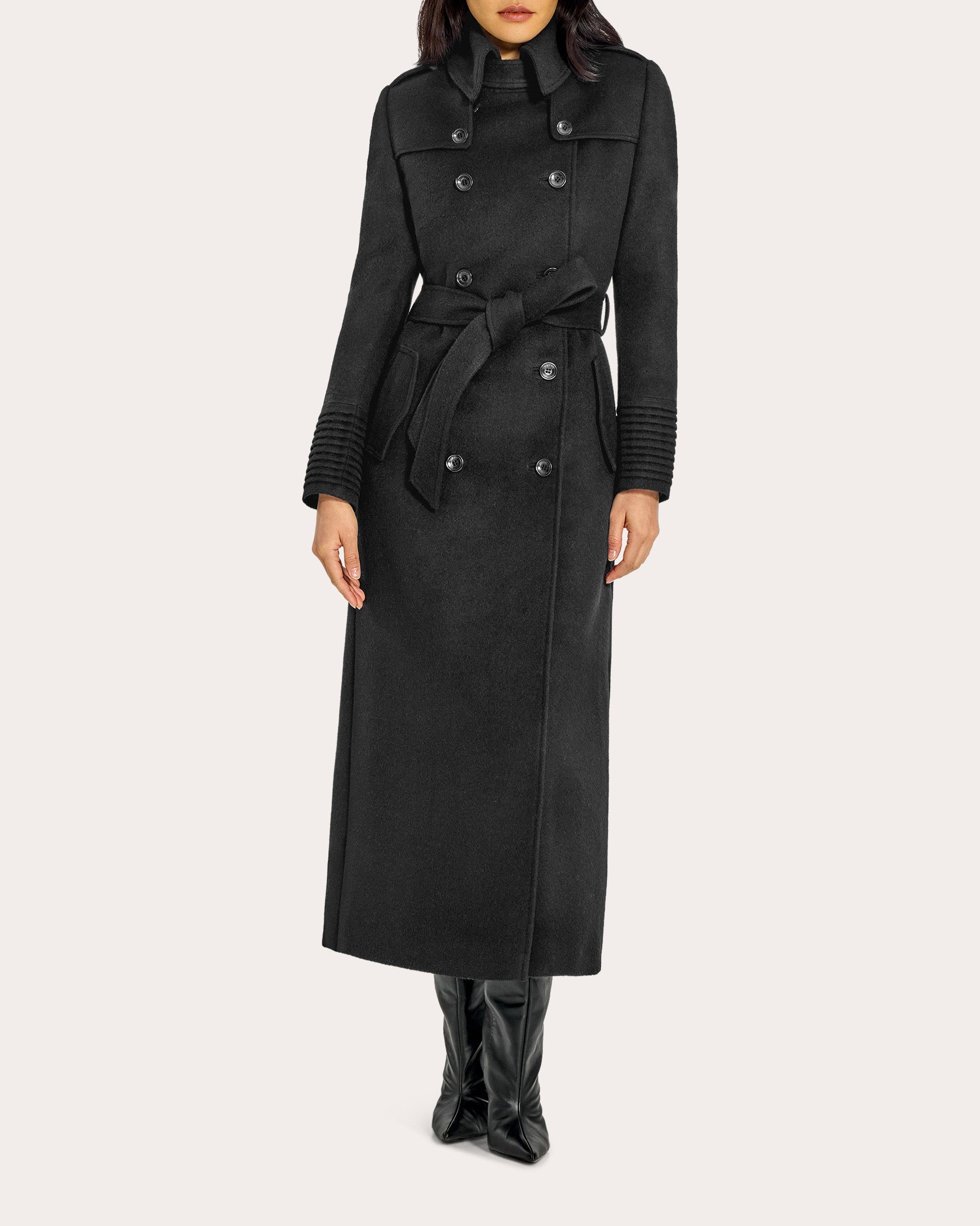 Alpaca Wool Maxi Trench Coat