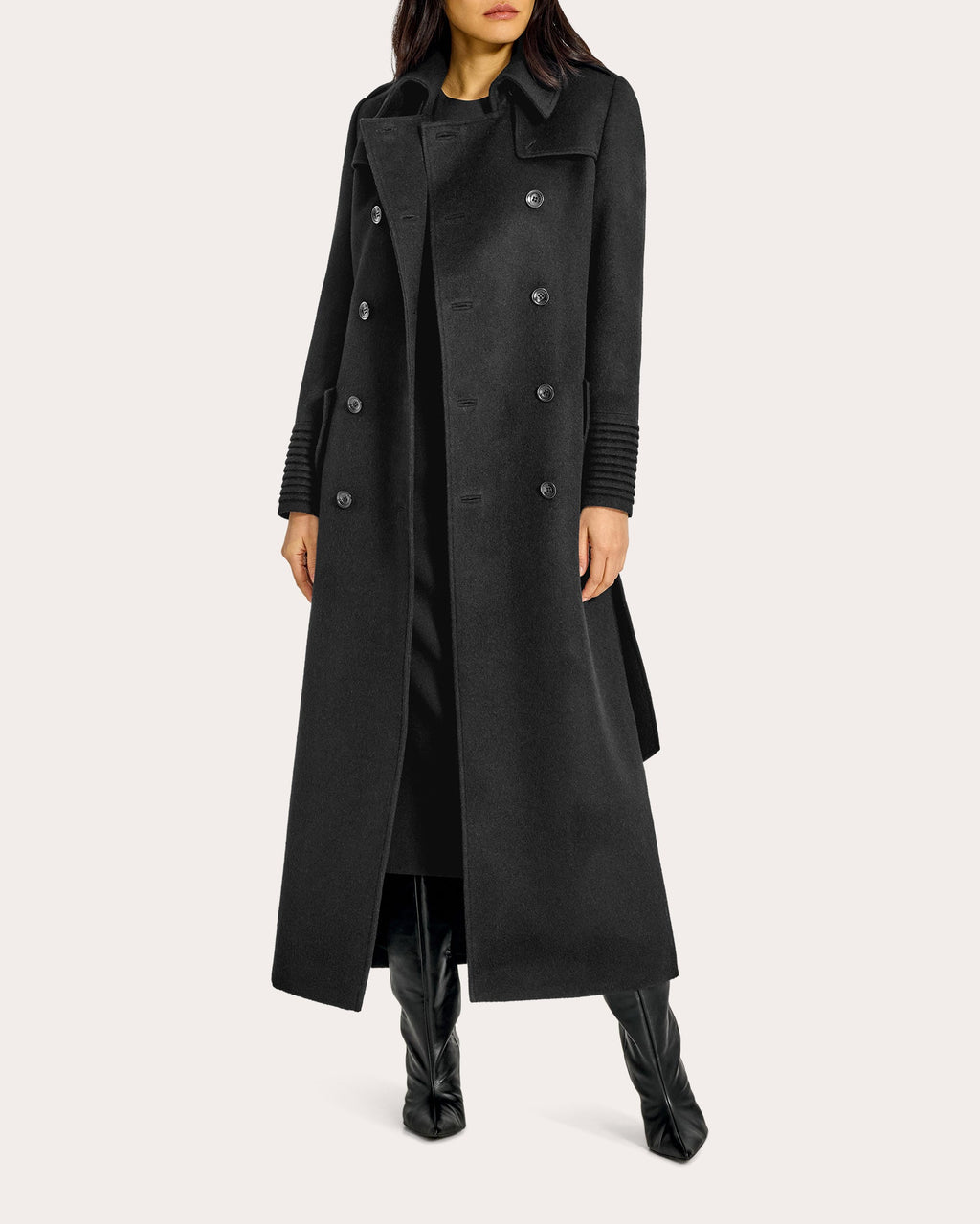 Alpaca Wool Maxi Trench Coat