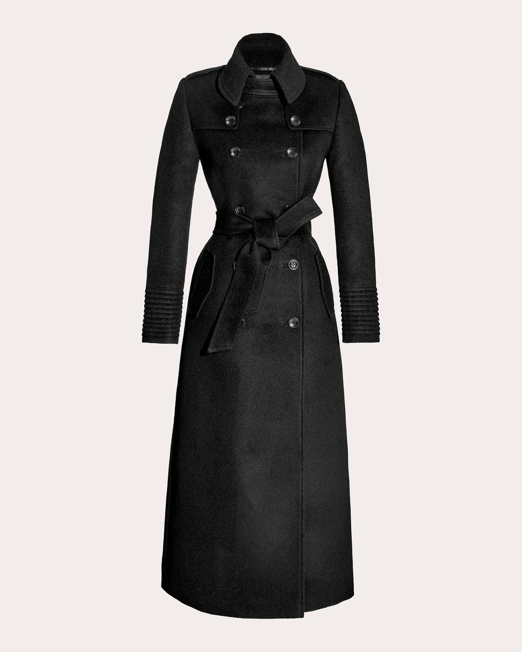 Alpaca Wool Maxi Trench Coat