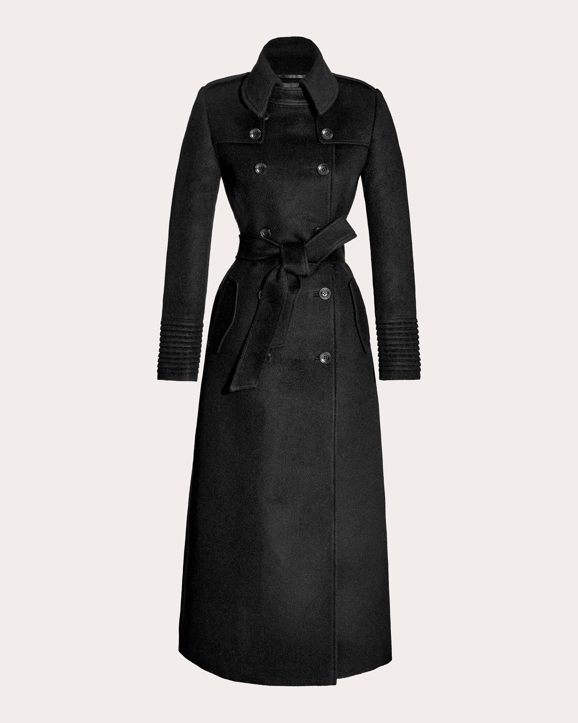 Alpaca Wool Maxi Trench Coat