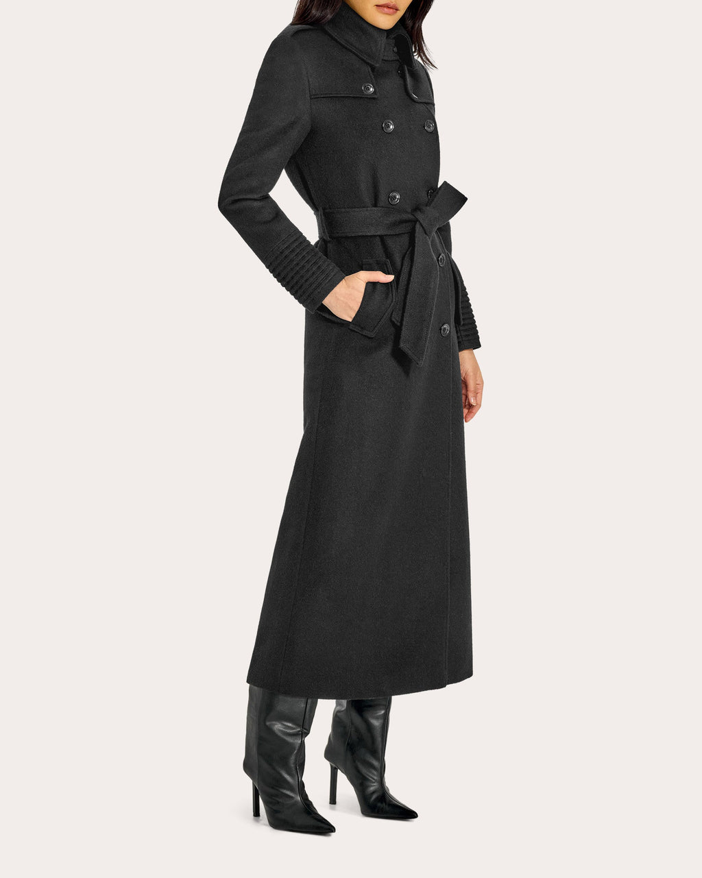 Alpaca Wool Maxi Trench Coat