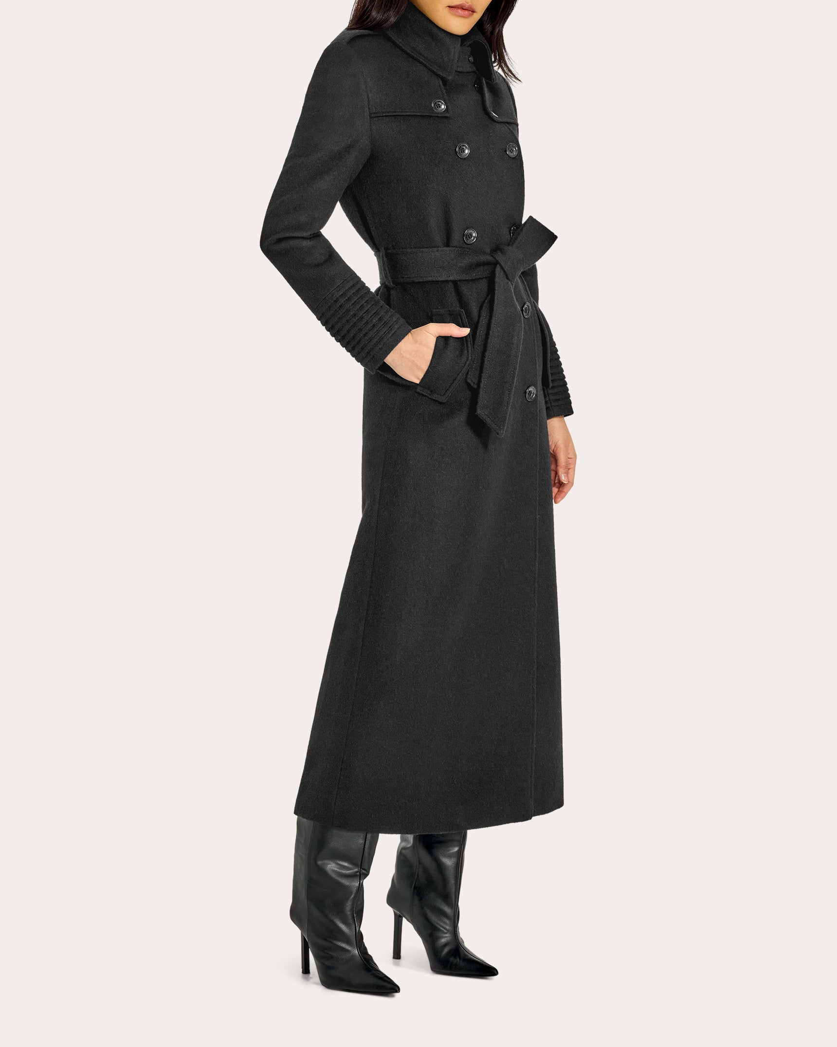 Alpaca Wool Maxi Trench Coat