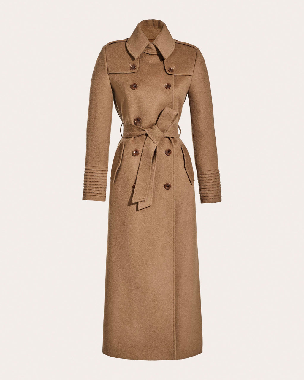 Alpaca Wool Maxi Trench Coat