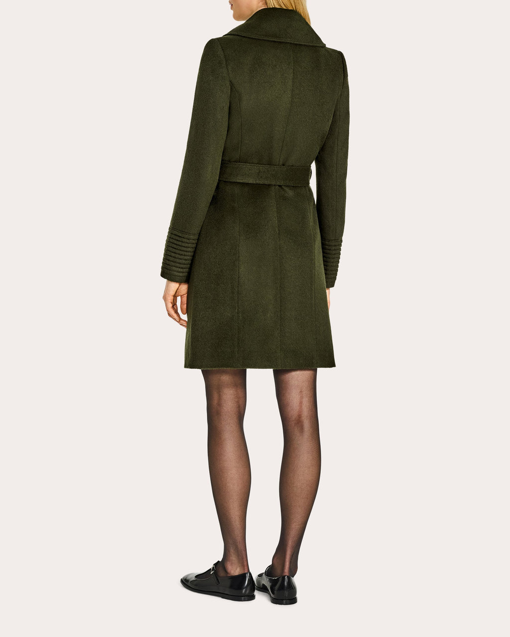 Alpaca Wool Oversized Notch Collar Midi Wrap Coat
