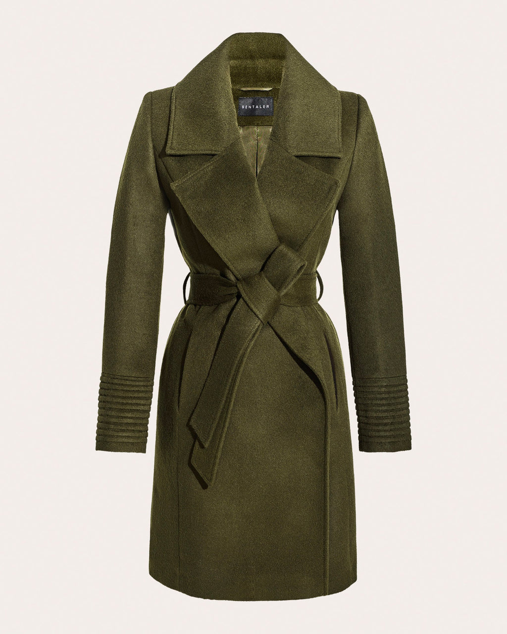 Alpaca Wool Oversized Notch Collar Midi Wrap Coat