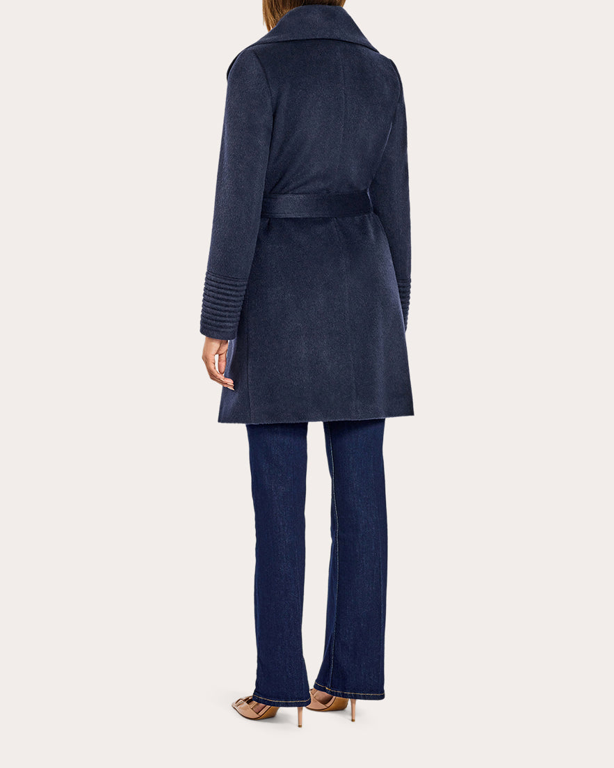 Baby Alpaca Shawl Collar Wrap Coat