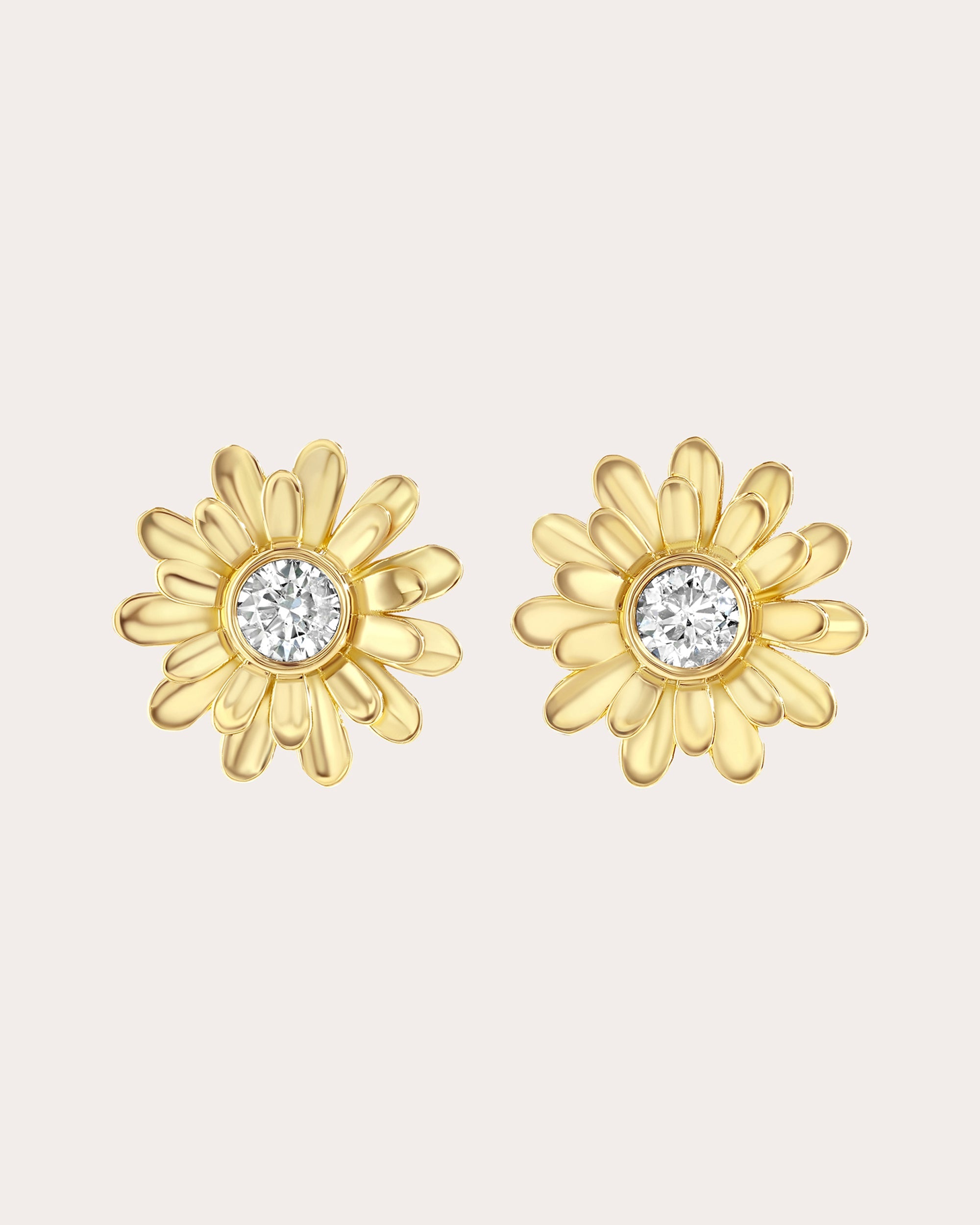 Diamond & 18k Gold Baby Wildflower Stud Earrings