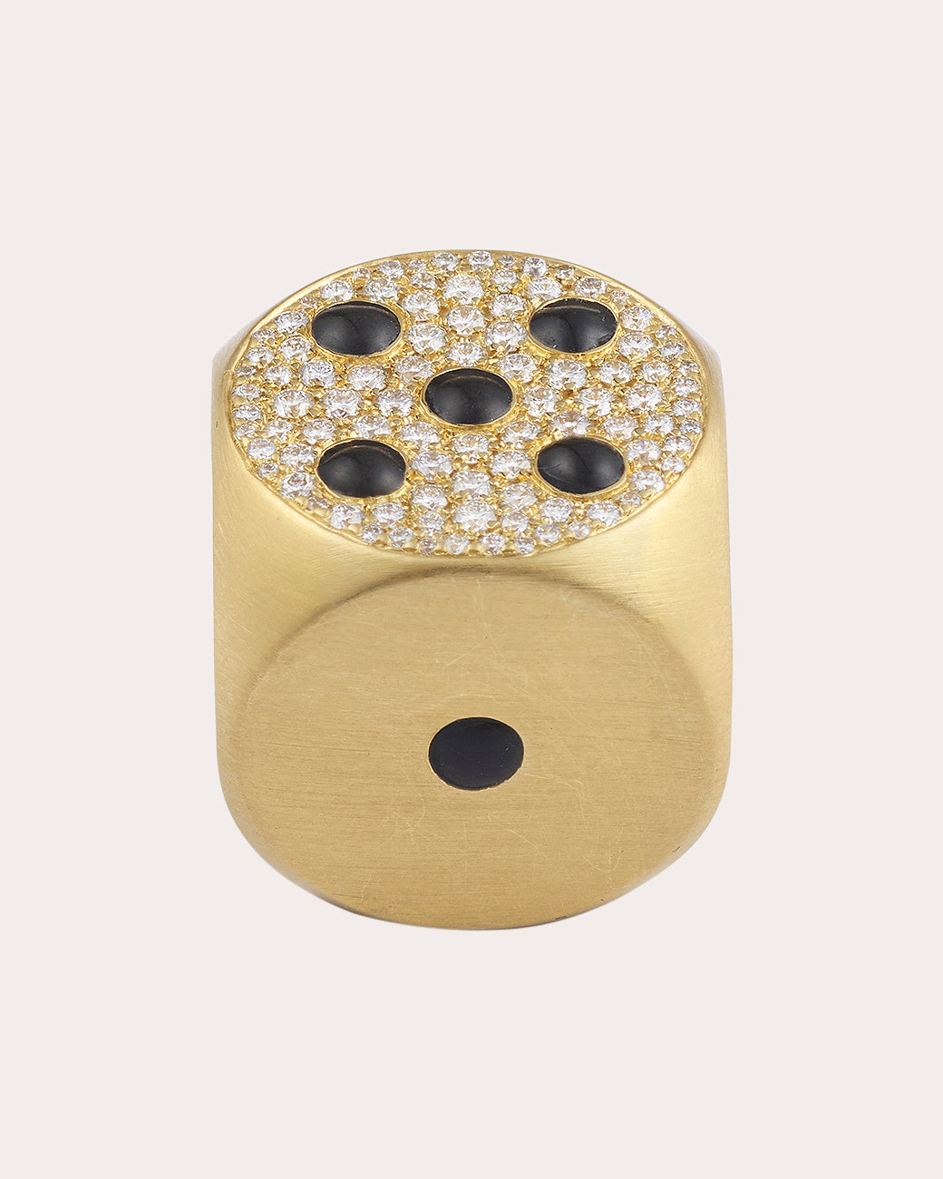 Diamond & 18k Gold Mini Hasard Ring