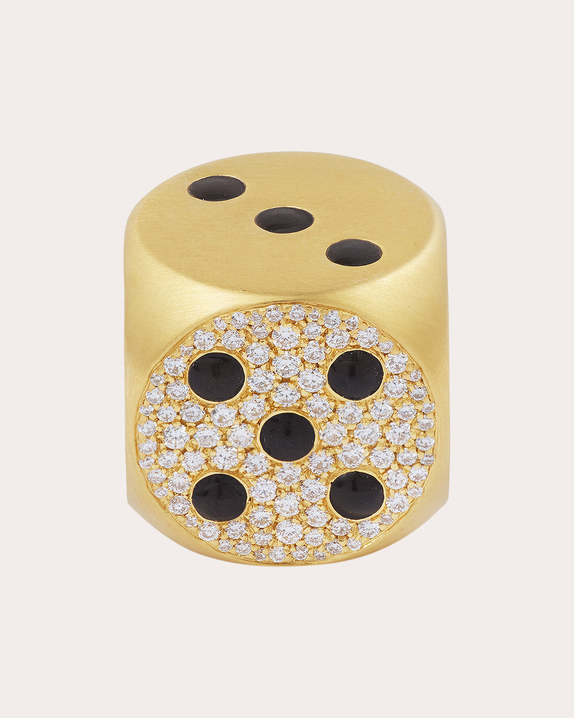 Diamond & 18k Gold Mini Hasard Ring