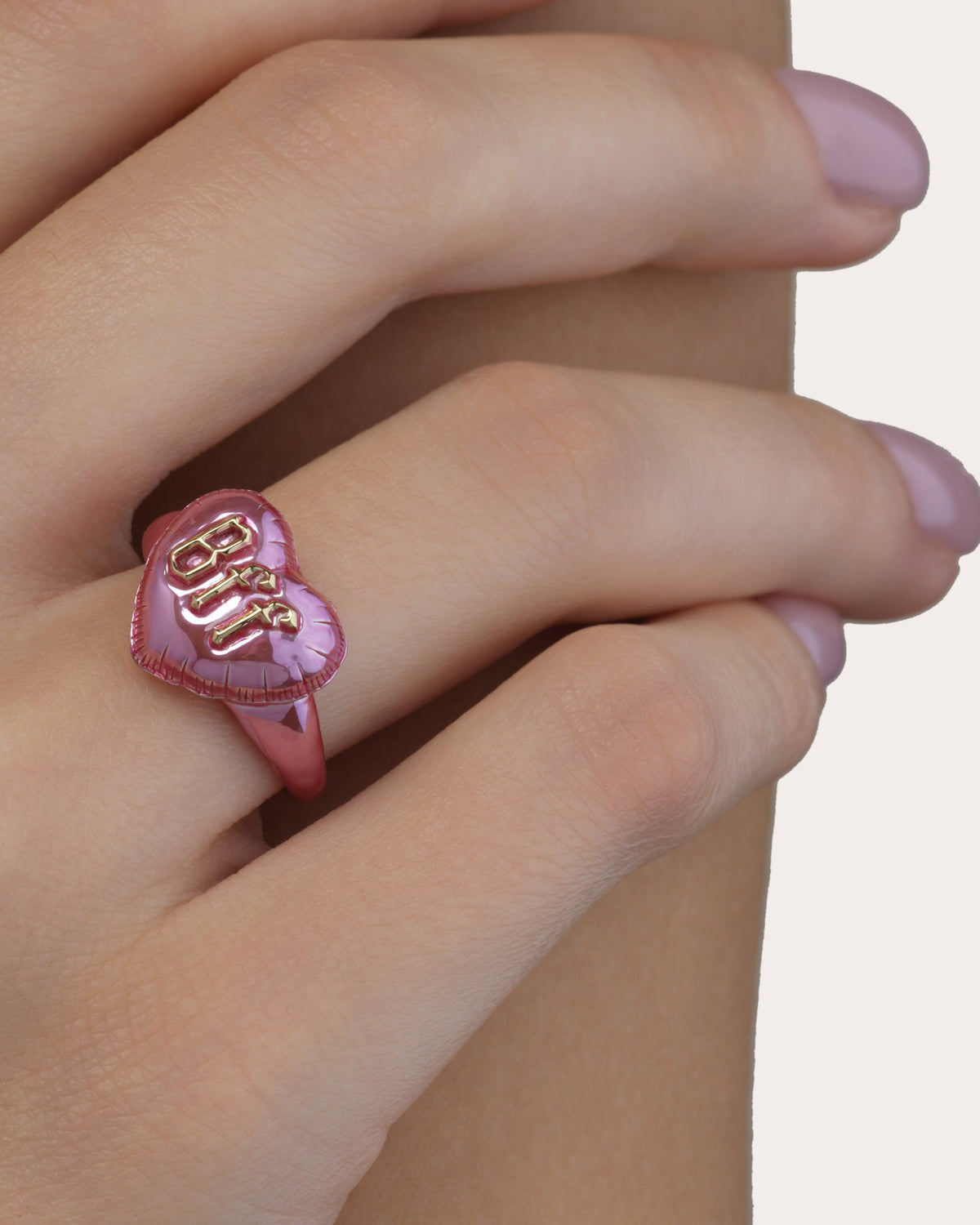 Bubblicious Heart Balloon Signet Ring