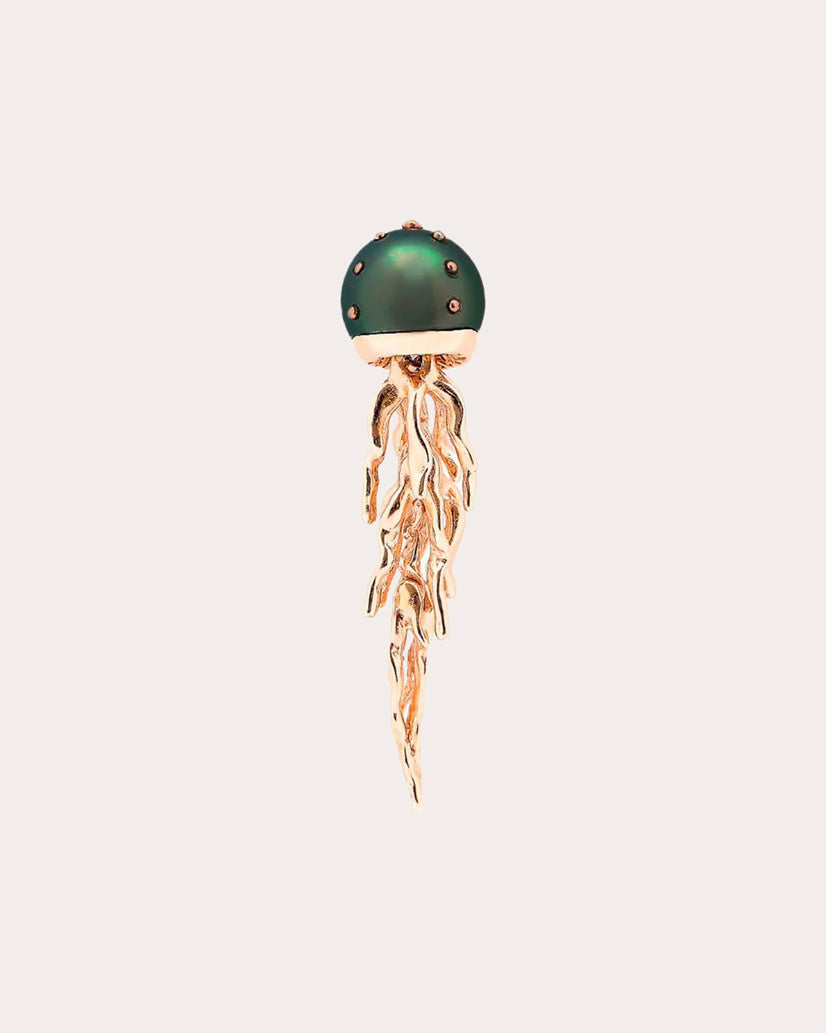 Tahitian Pearl Jellyfish Stud Earring