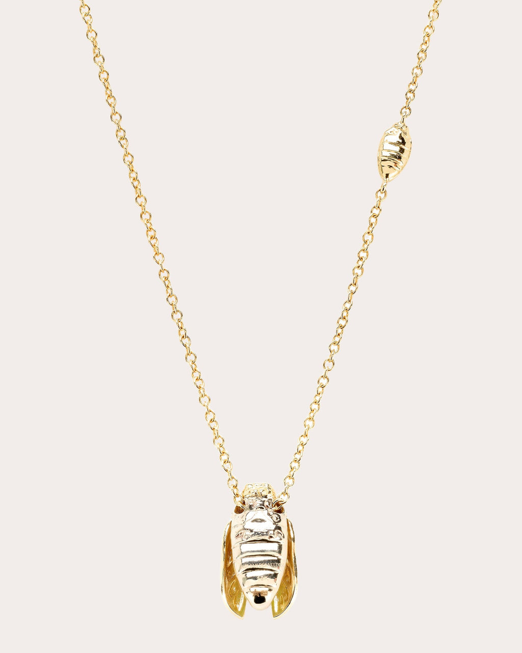 Opal & Diamond Scarab Fly Wings Pendant Necklace