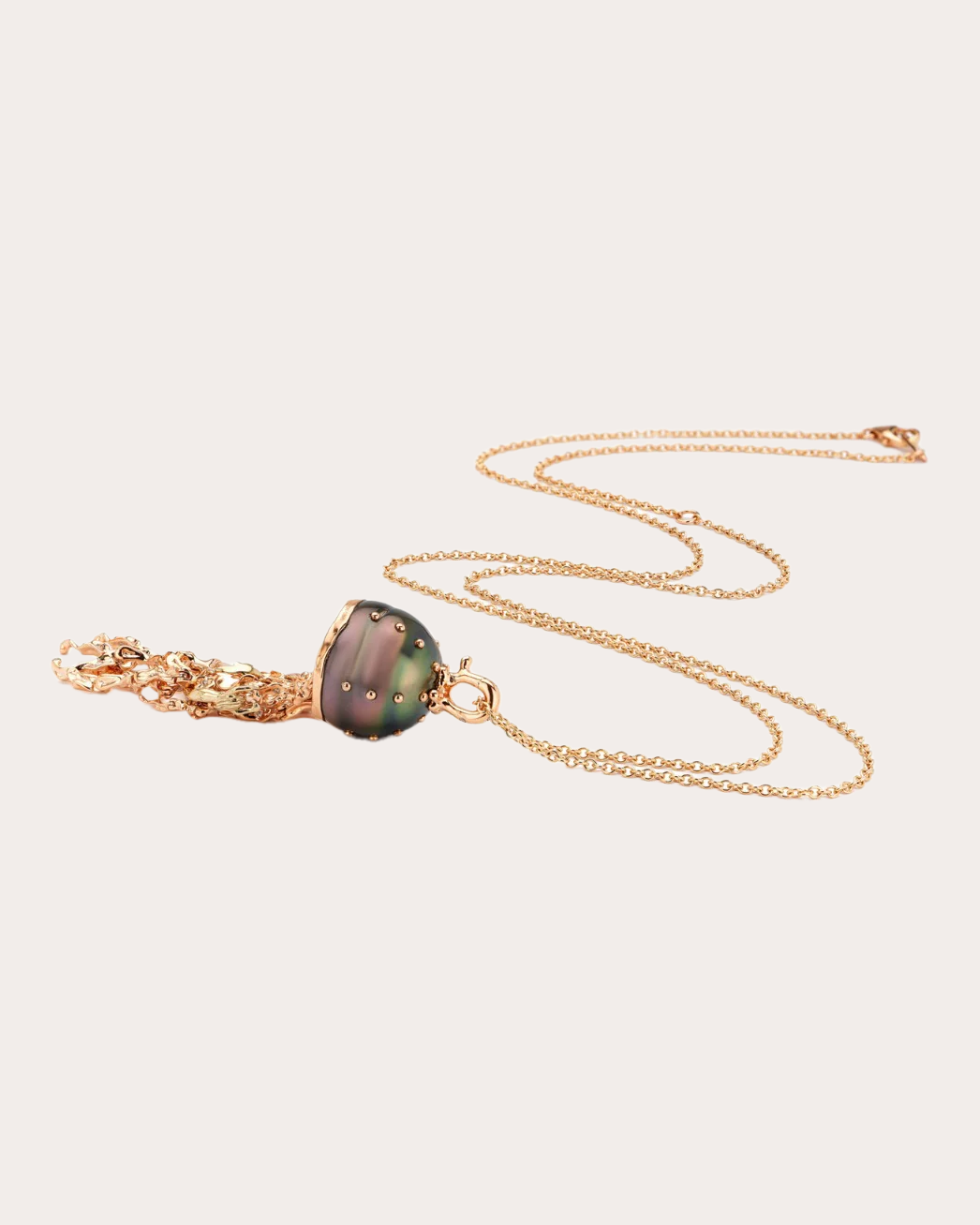 Tahitian Pearl & Diamond Jellyfish Large Pendant Necklace