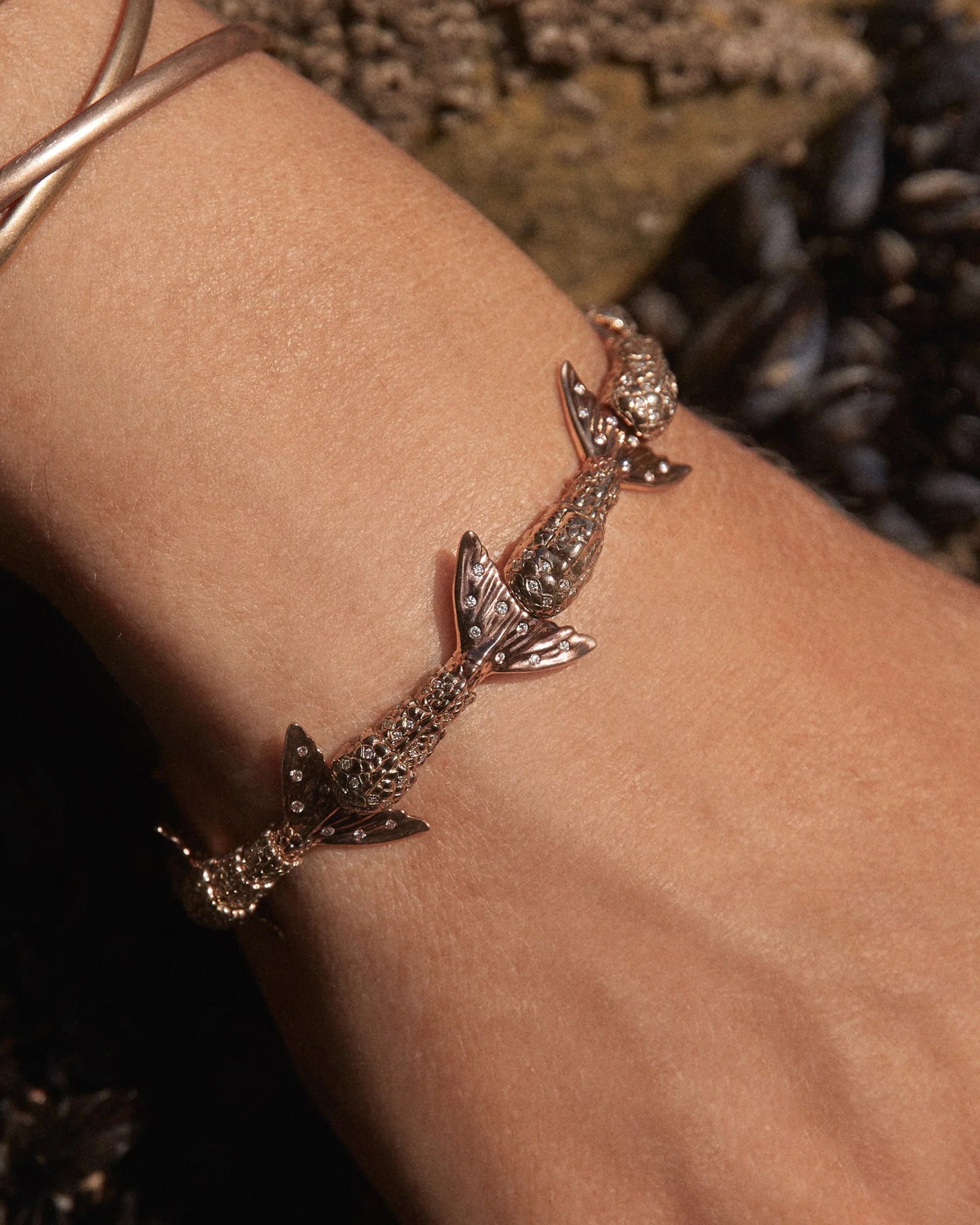 Mermaid Tails 18K Gold Diamond Bracelet