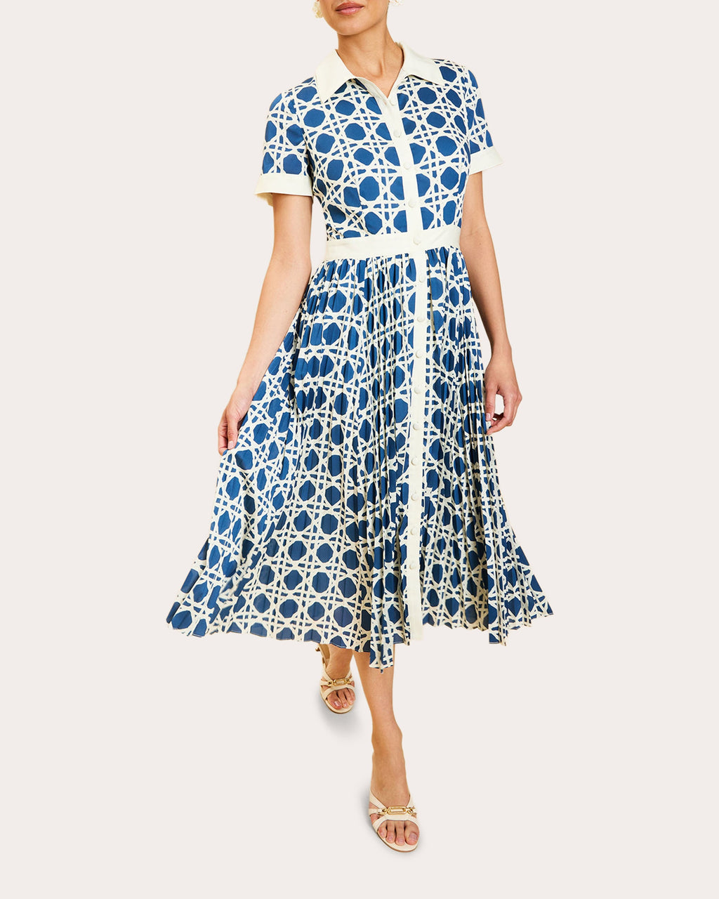 Billie Twill Pleated Shirt Dress