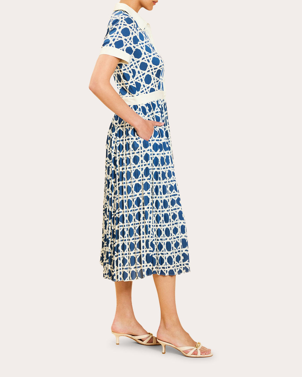 Billie Twill Pleated Shirt Dress