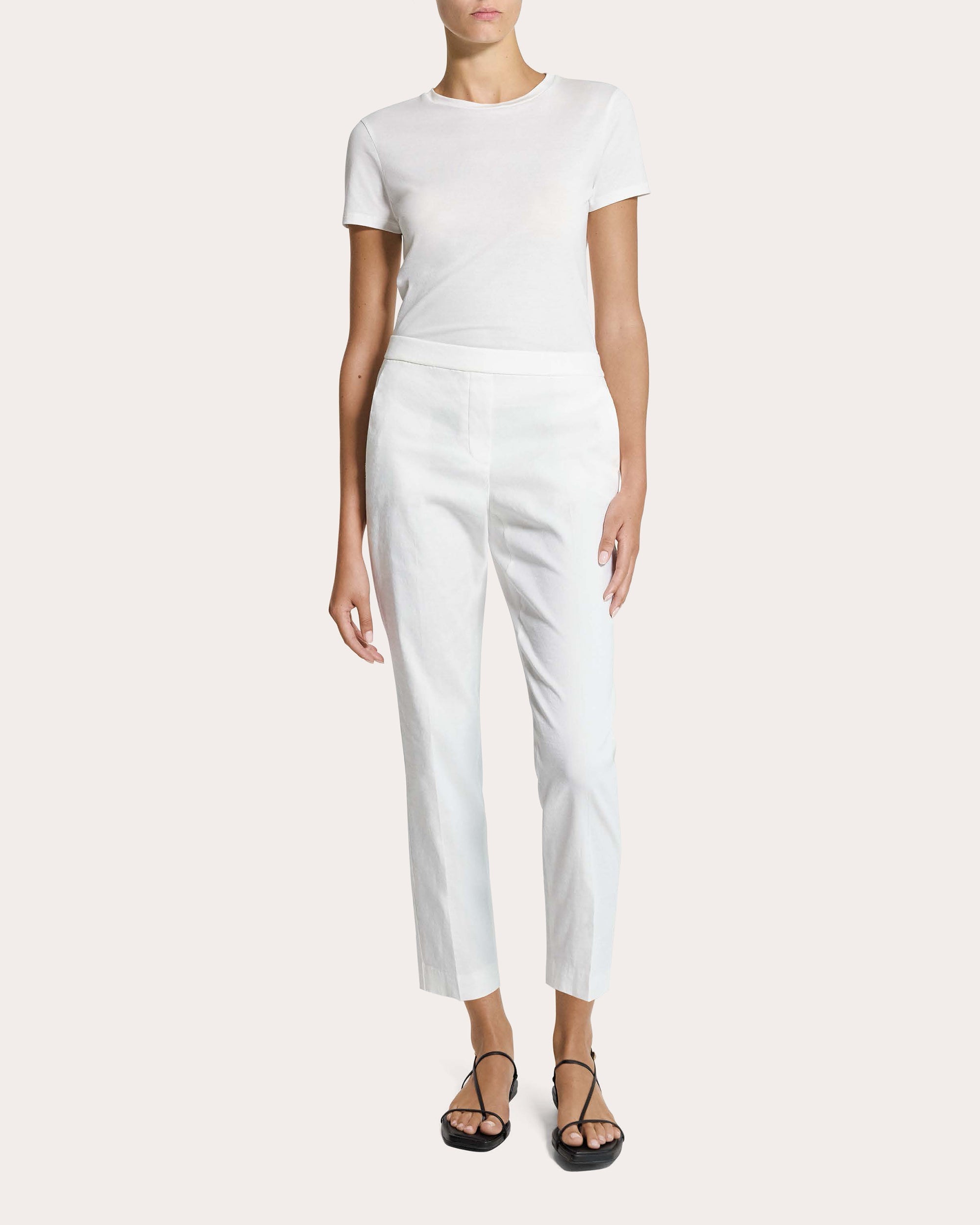 Treeca Good Linen Cropped Pull-On Pants