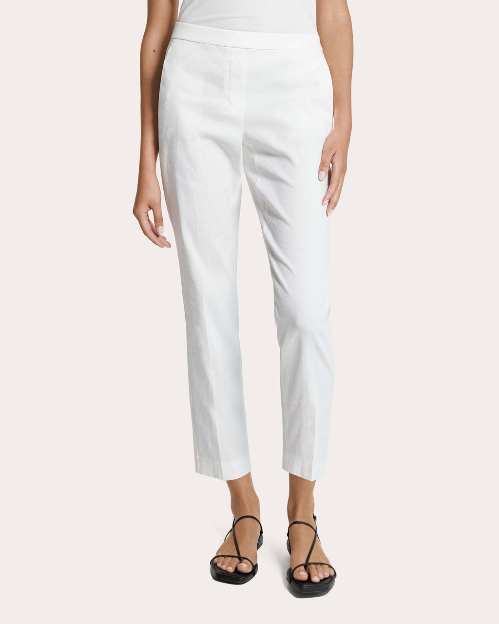 Treeca Good Linen Cropped Pull-On Pants