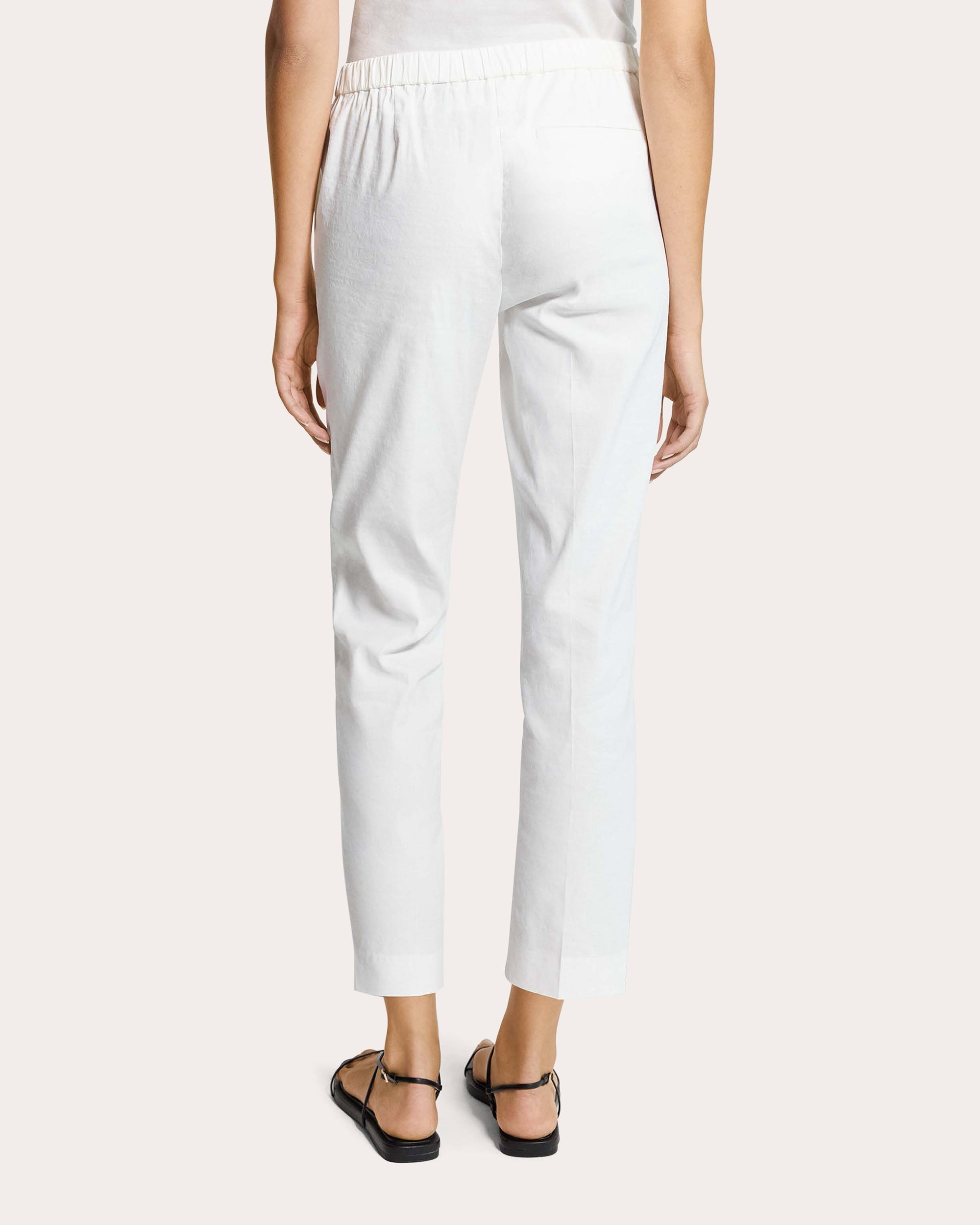 Treeca Good Linen Cropped Pull-On Pants