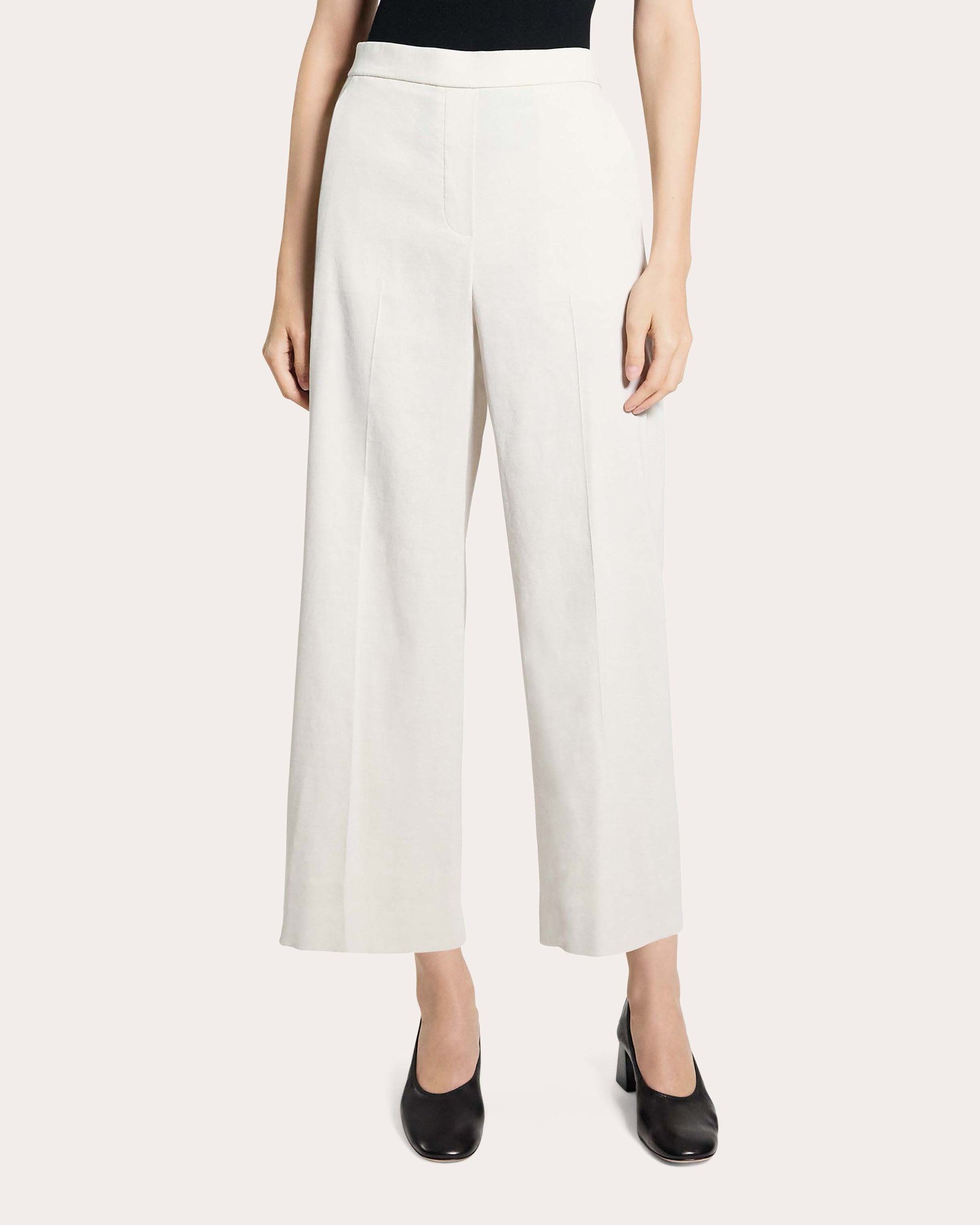 Good Linen Classic Straight Pull-On Pants