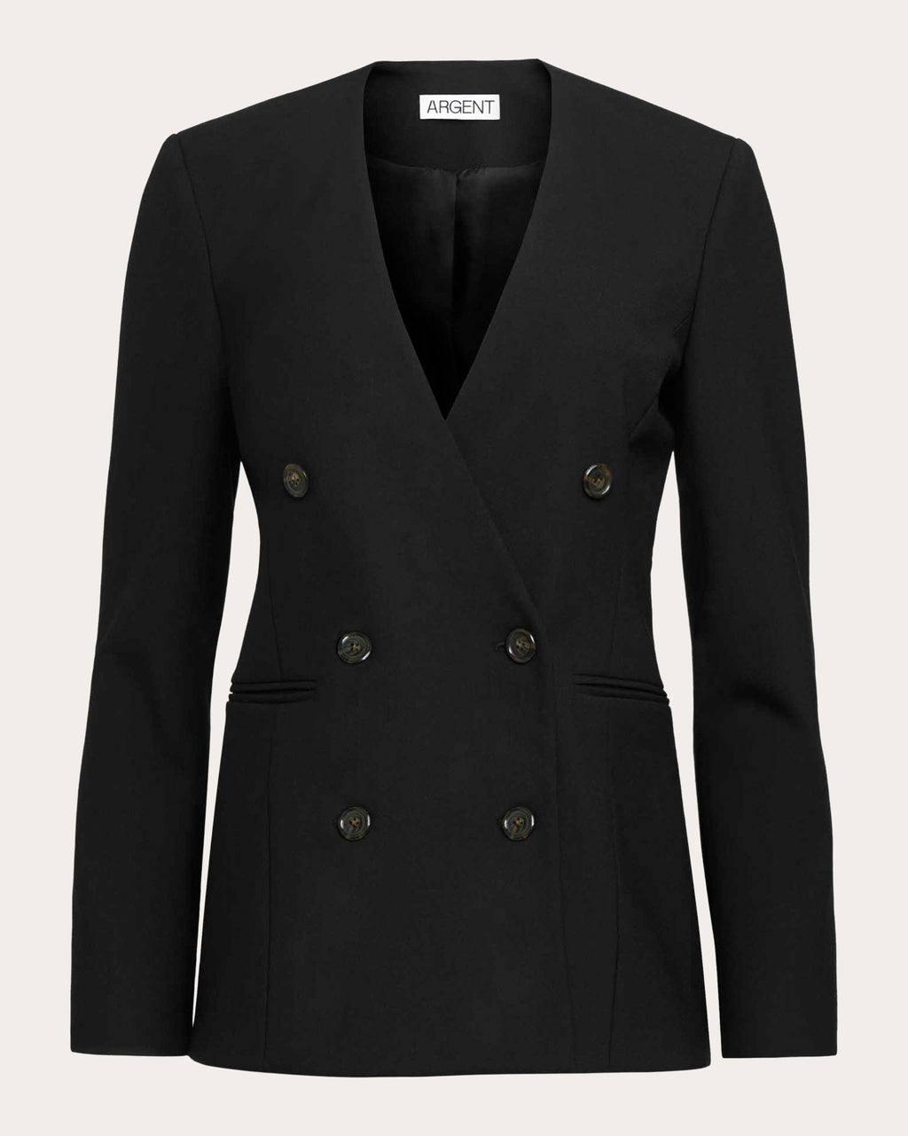 Heavy Wool Twill V-Neck Blazer