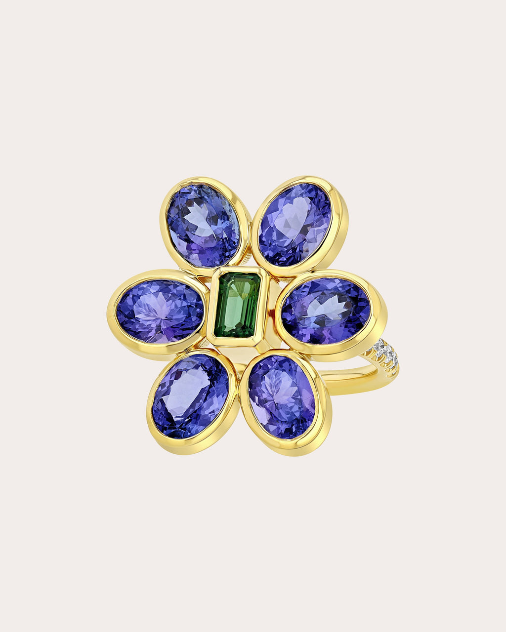 Tanzanite & Tourmaline Bloom III Ring