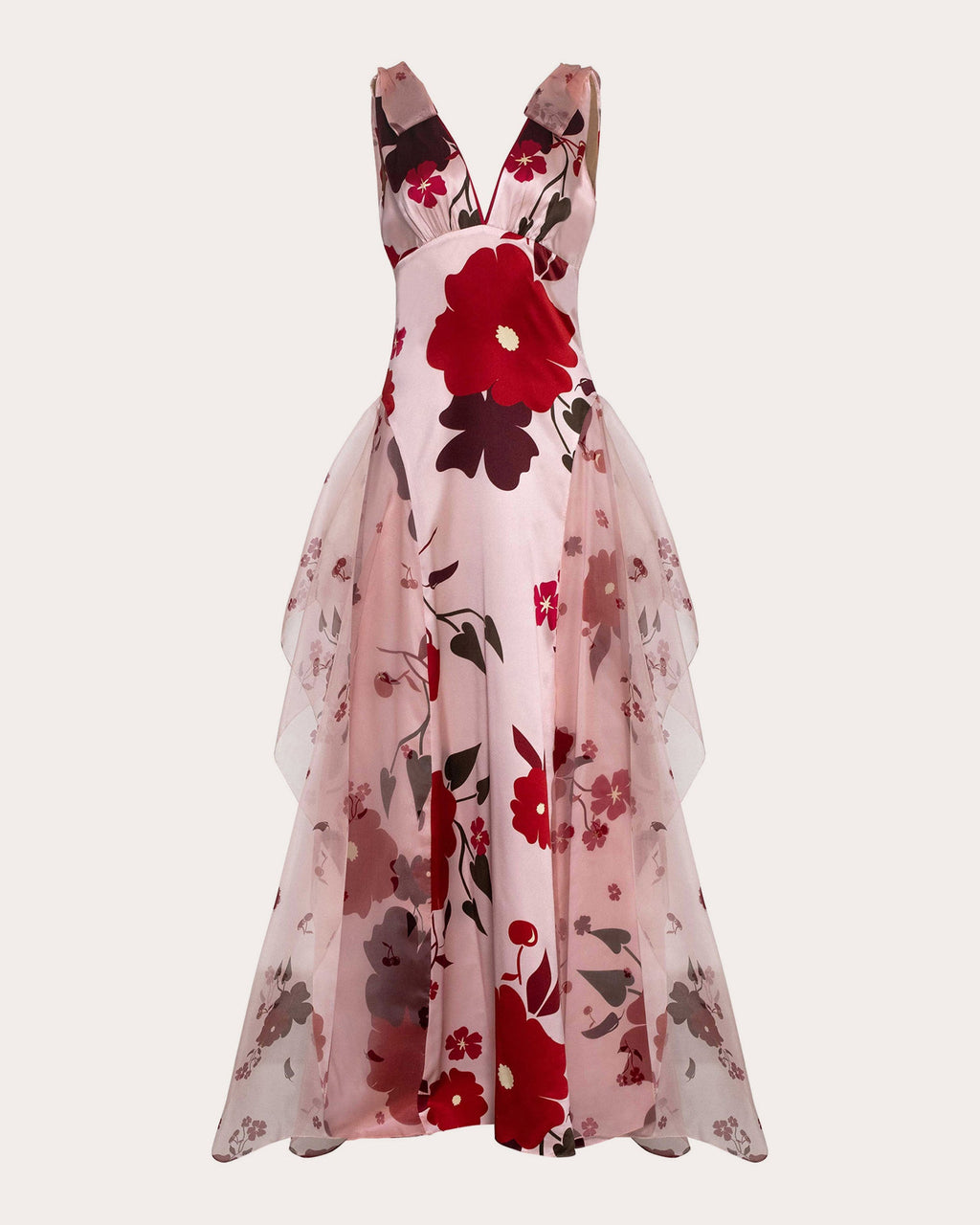 Cherry Blossom Silk Maxi Dress