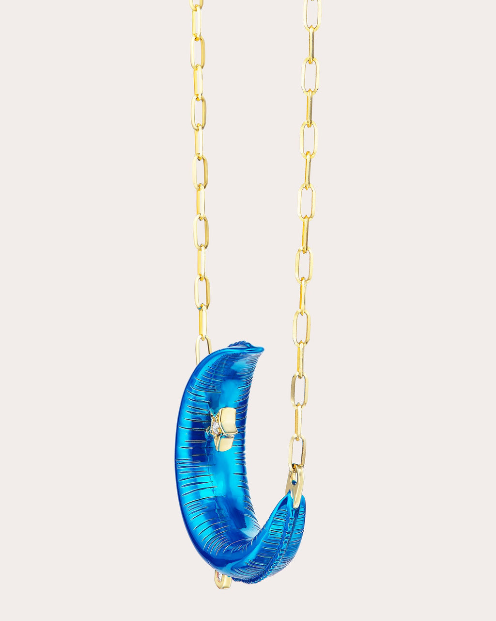 Diamond Super Blue Moon Pendant Necklace