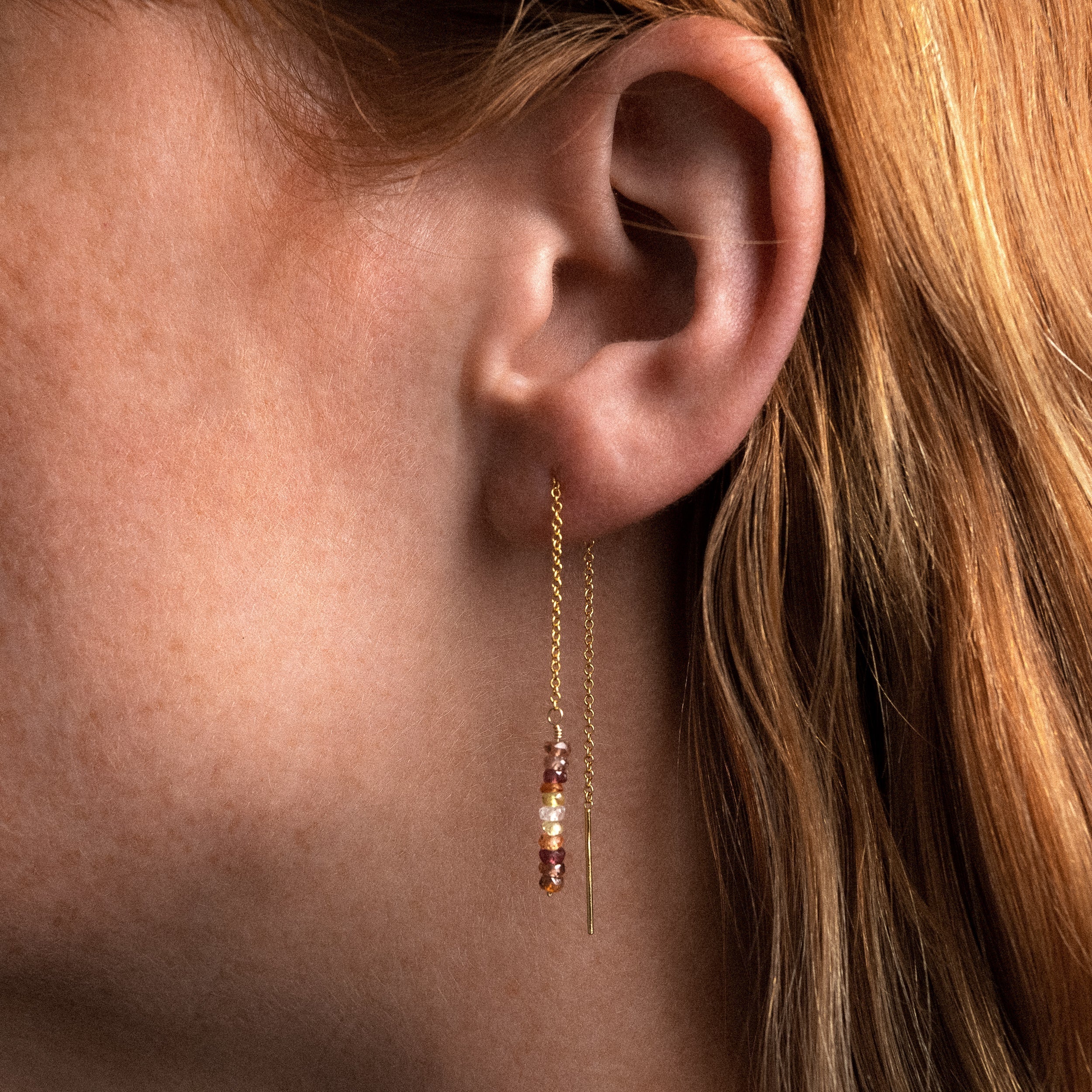 Nonza 14K Gold-Filled Wire and Sapphire Single Earring