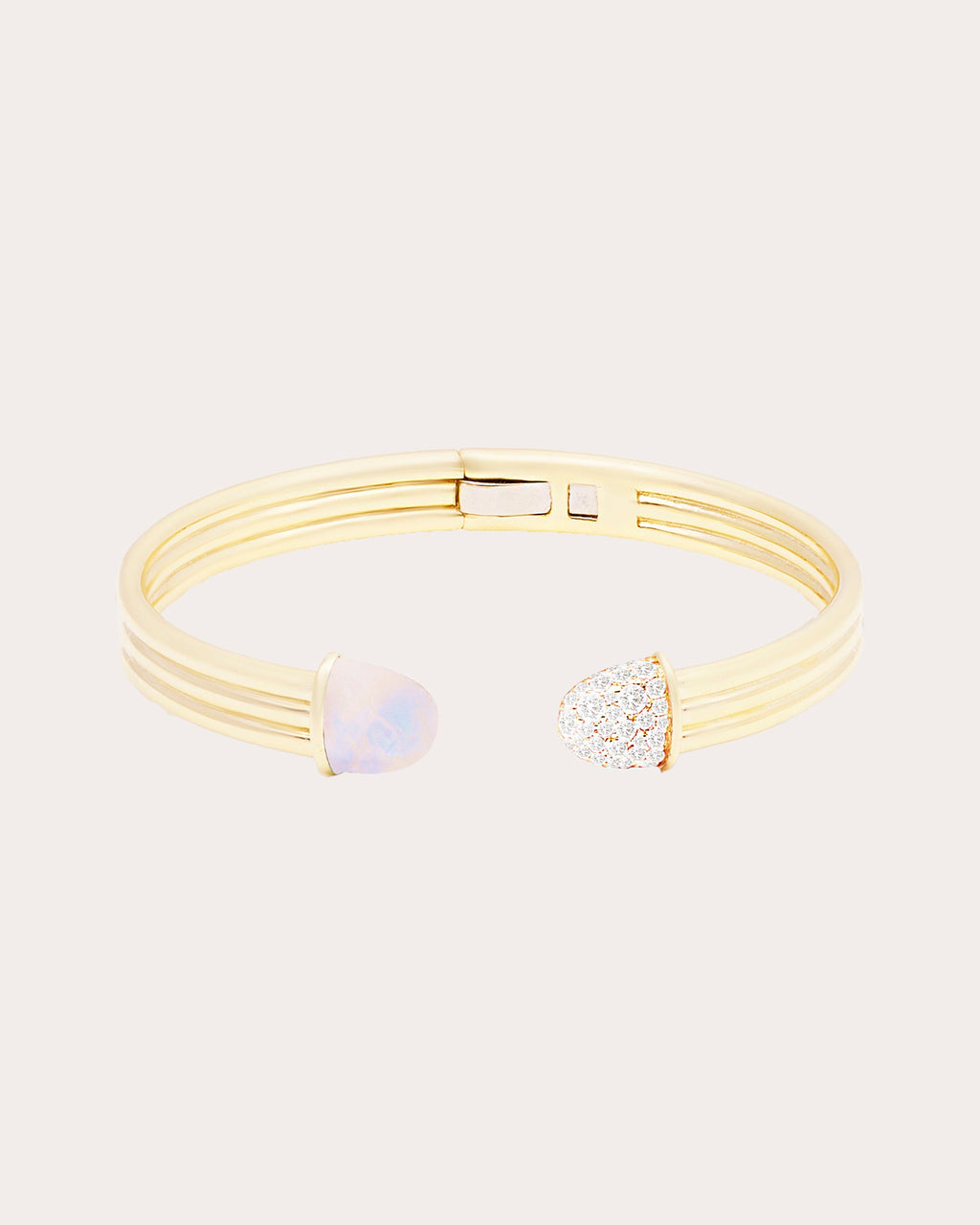 Moonstone & Diamond Found Cap Cuff