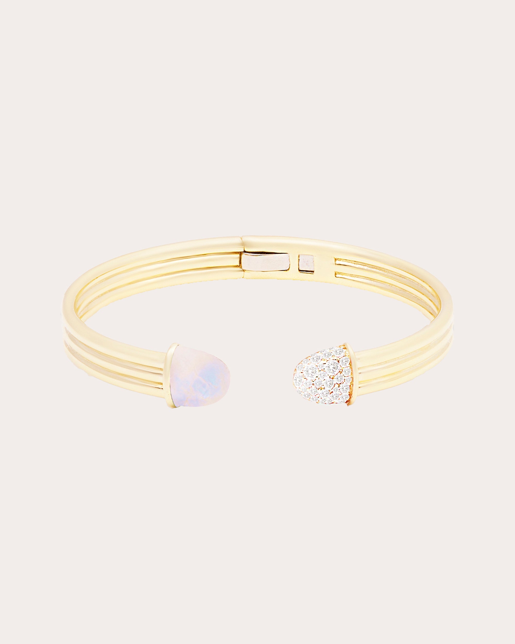 Moonstone & Diamond Found Cap Cuff