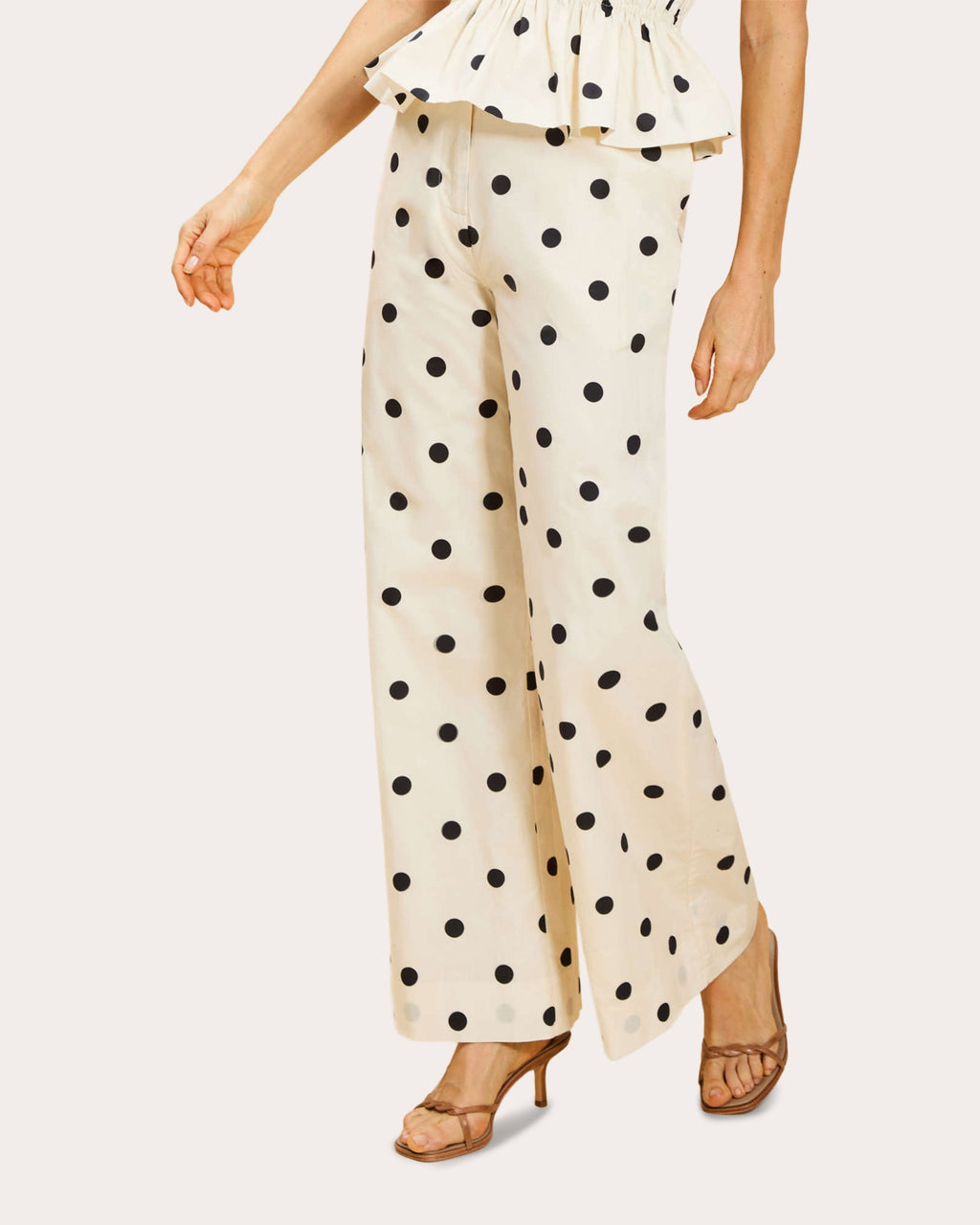 Taylor Polka Dot Poplin Flared Pants