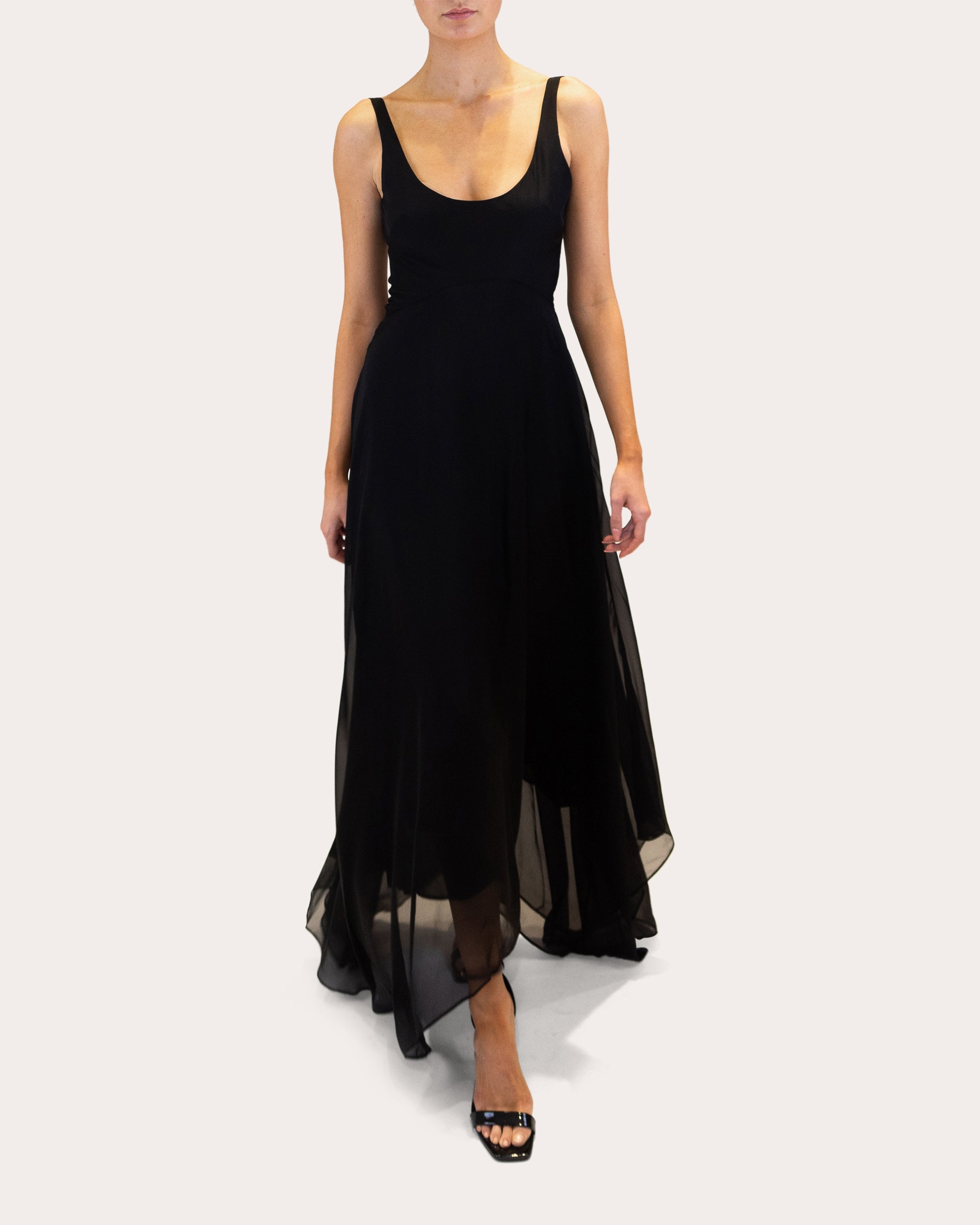Bria Silk Chiffon High-Low Dress