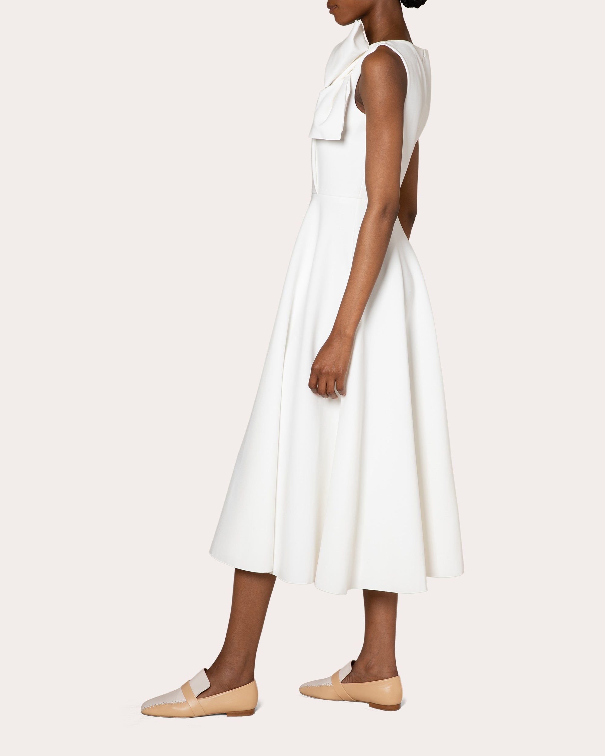 Brigitte Bow-Detail Crepe Midi Dress