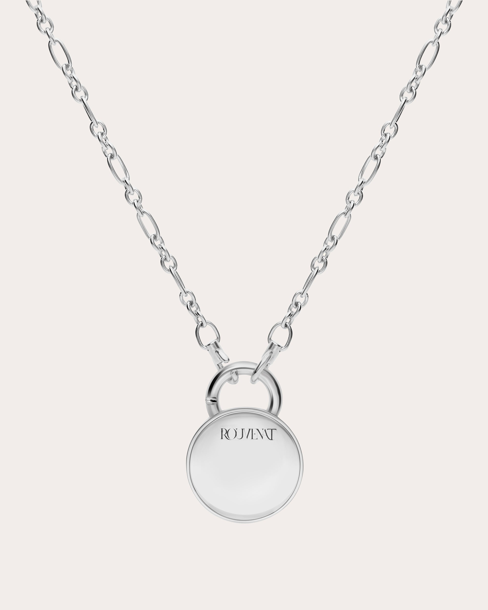 Peridot Two-Tone Tag Pendant Necklace