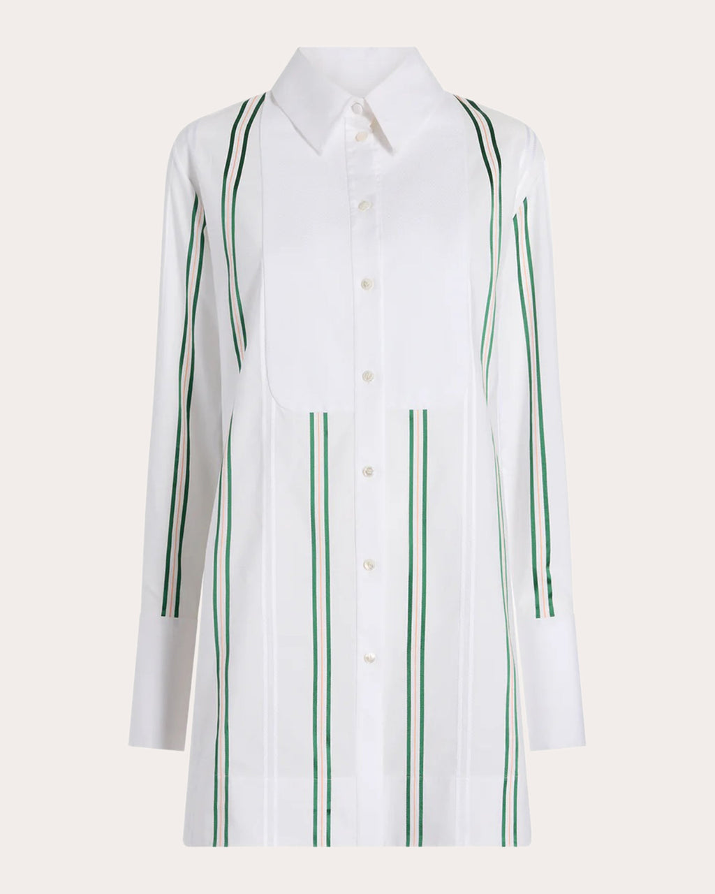 Pinstripe Jacquard Slim Tuxedo Shirt