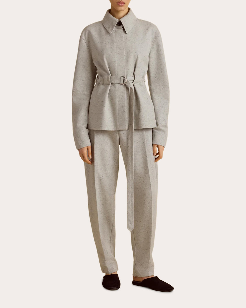 Belted Cocoon Bomber Jacket