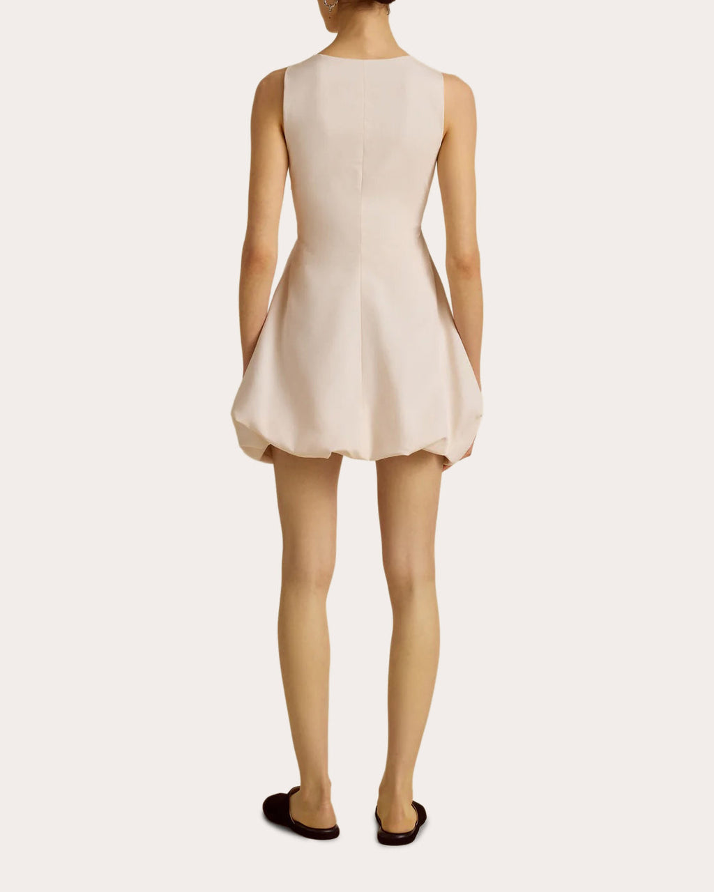Cotton Faille Cutout Bubble Mini Dress
