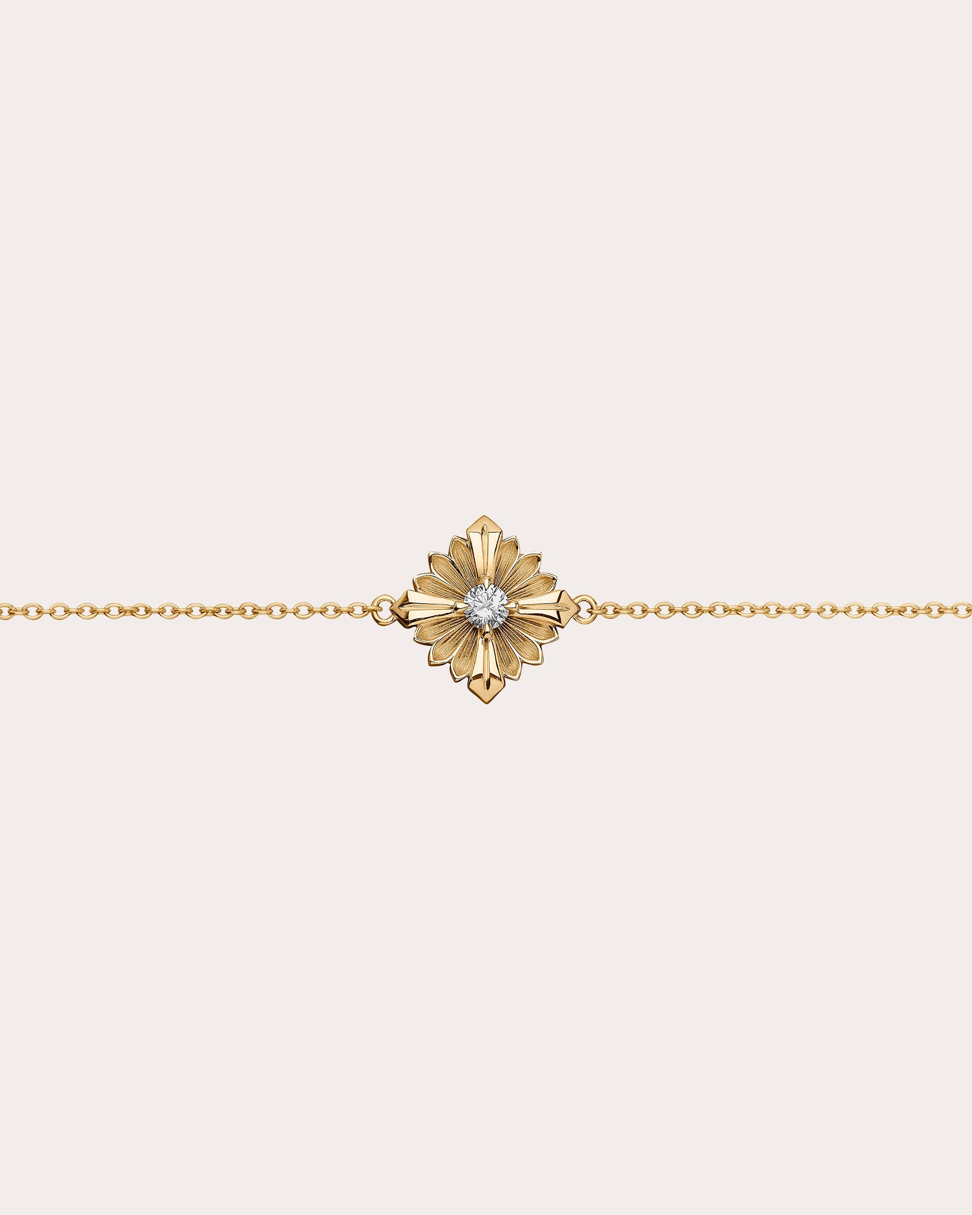 Diamond & 18k Gold Stamp Bracelet