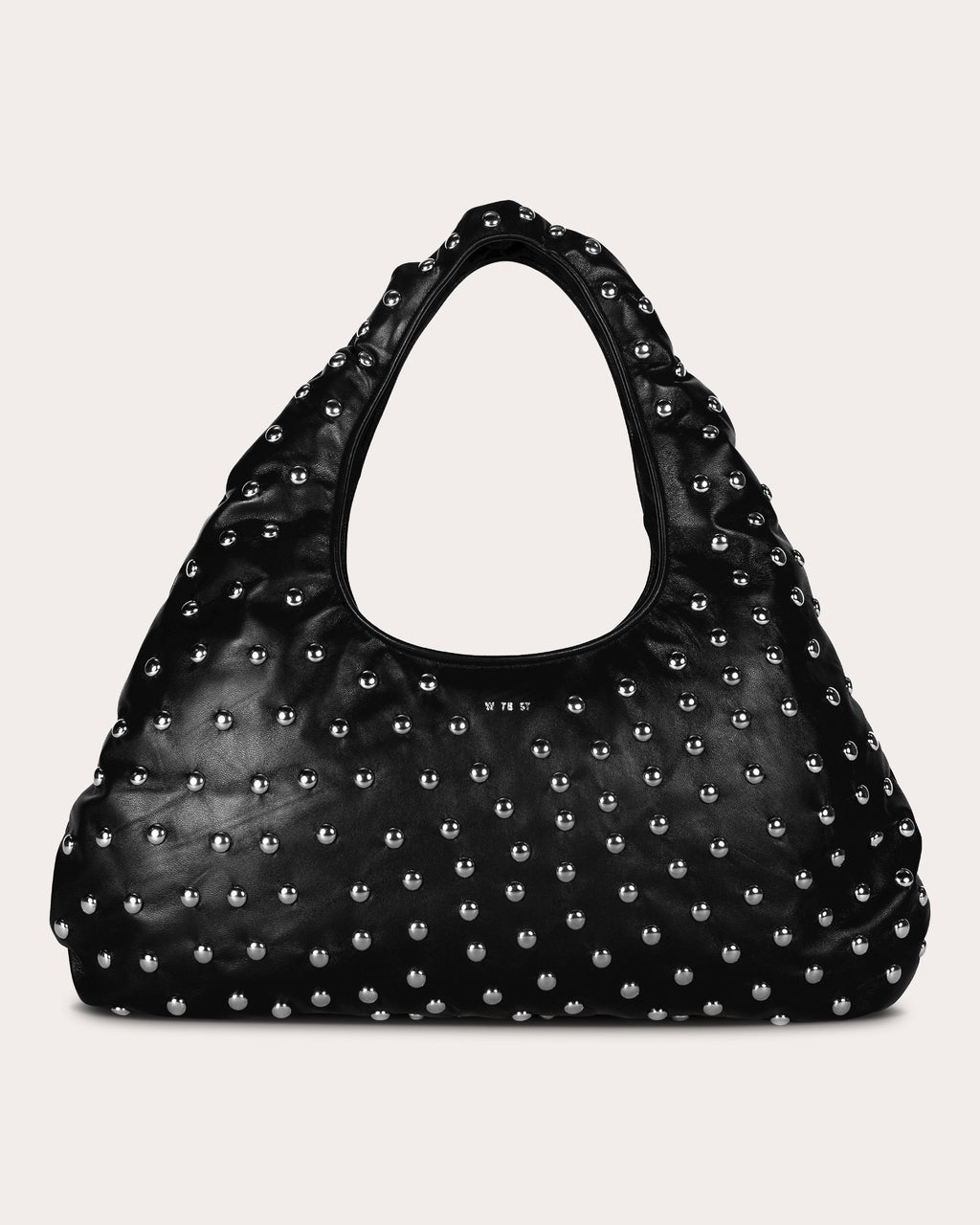 Large Cloud Studded Leather Shoulder Bag