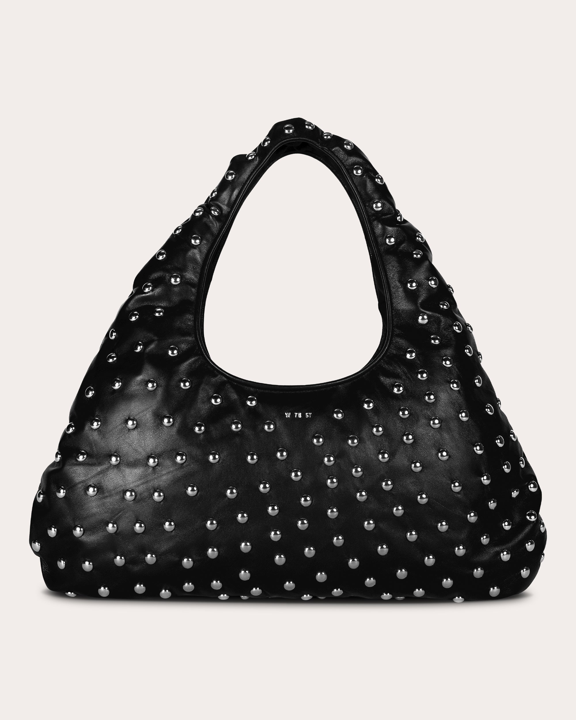 Large Cloud Studded Leather Shoulder Bag