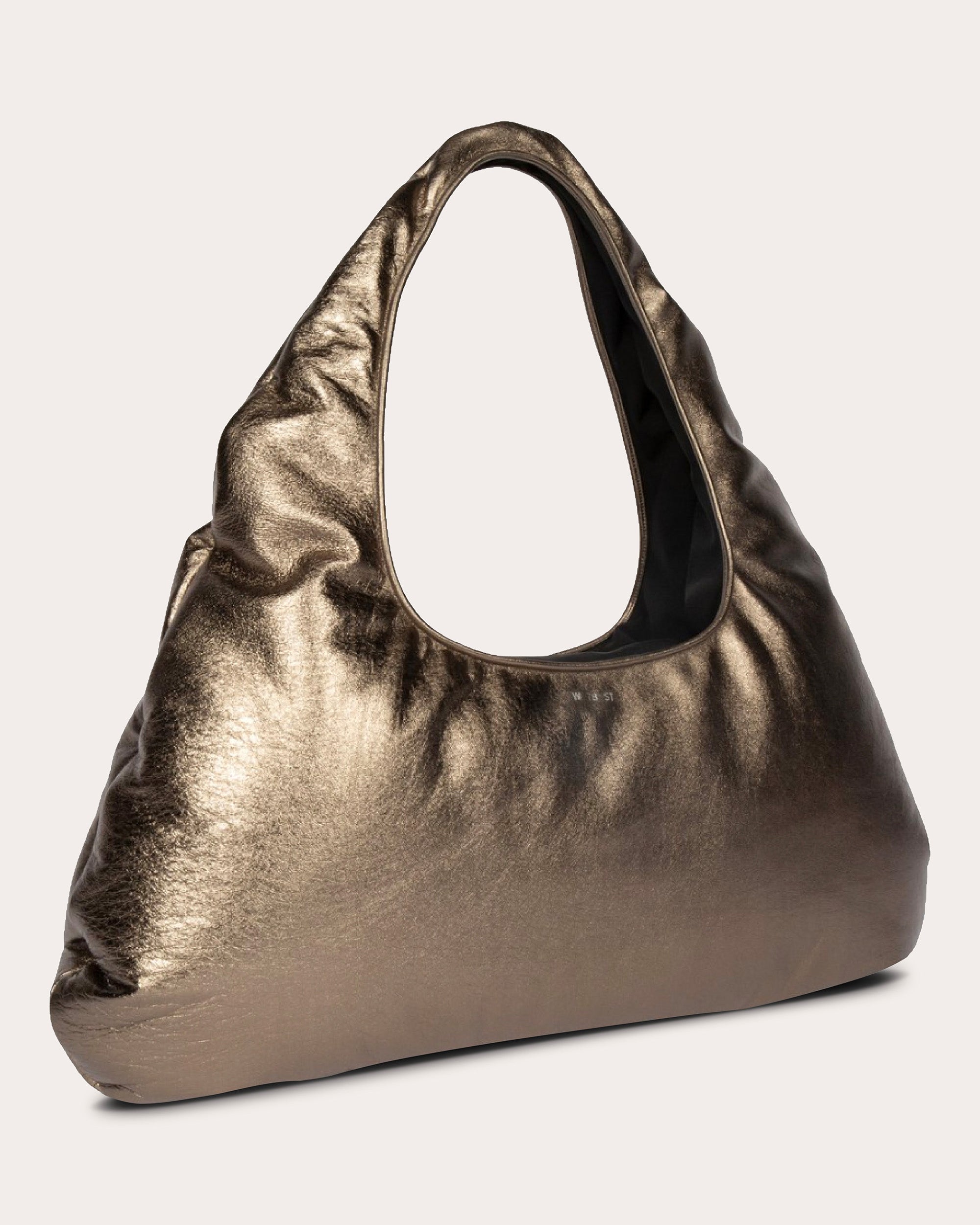 Large Cloud Metallic Leather Shoulder Bag