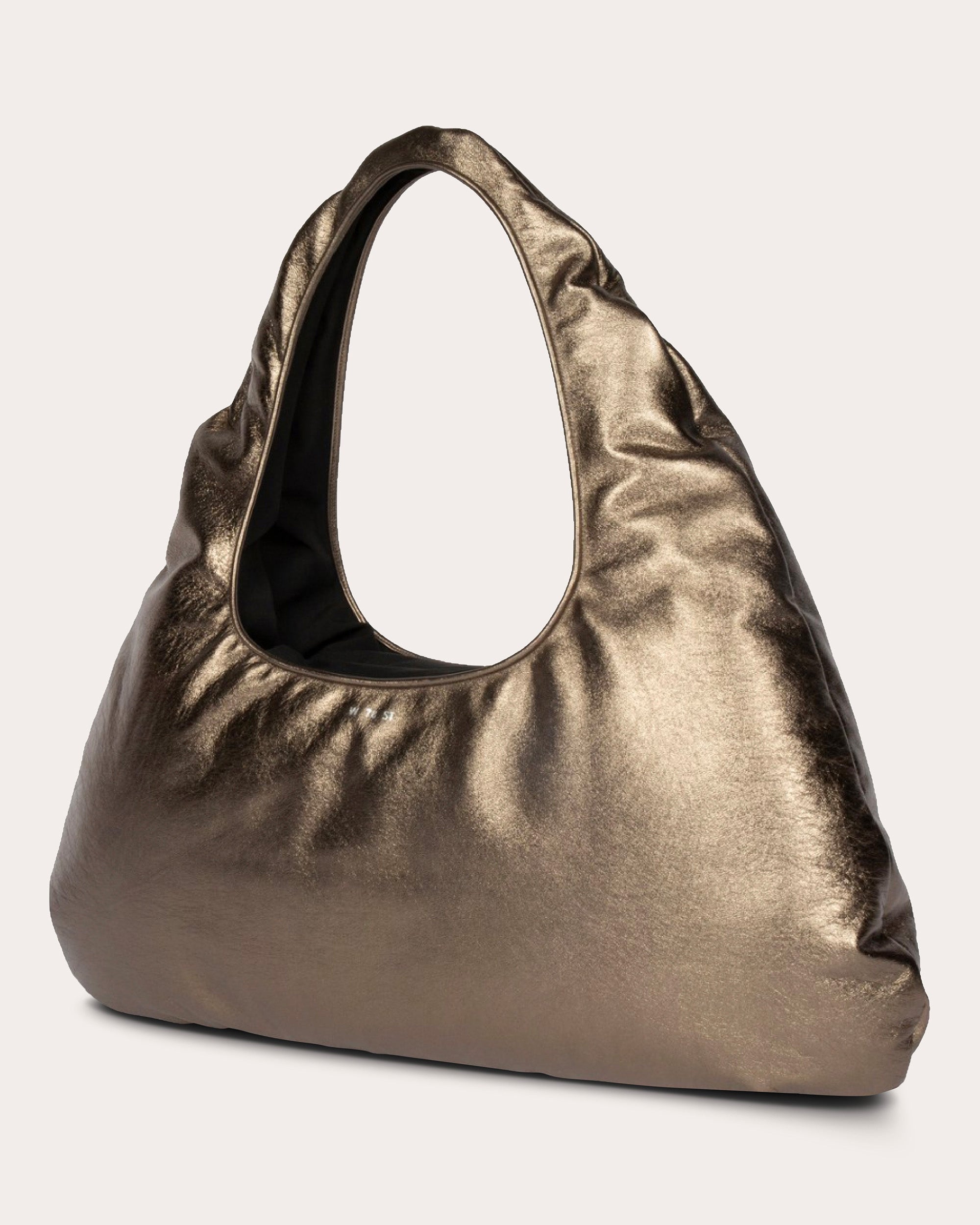 Large Cloud Metallic Leather Shoulder Bag