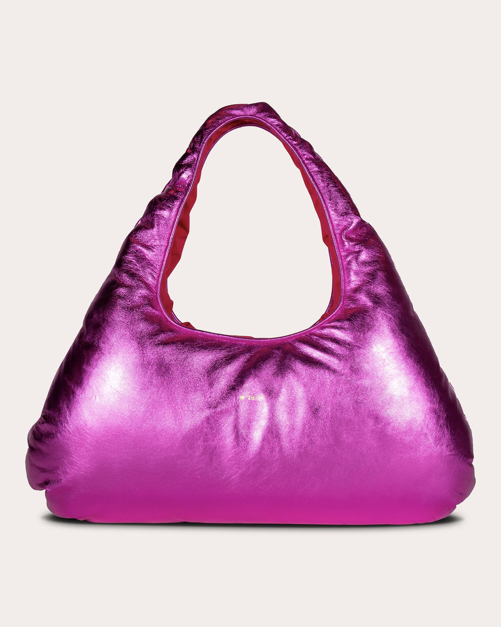 Large Cloud Metallic Leather Shoulder Bag