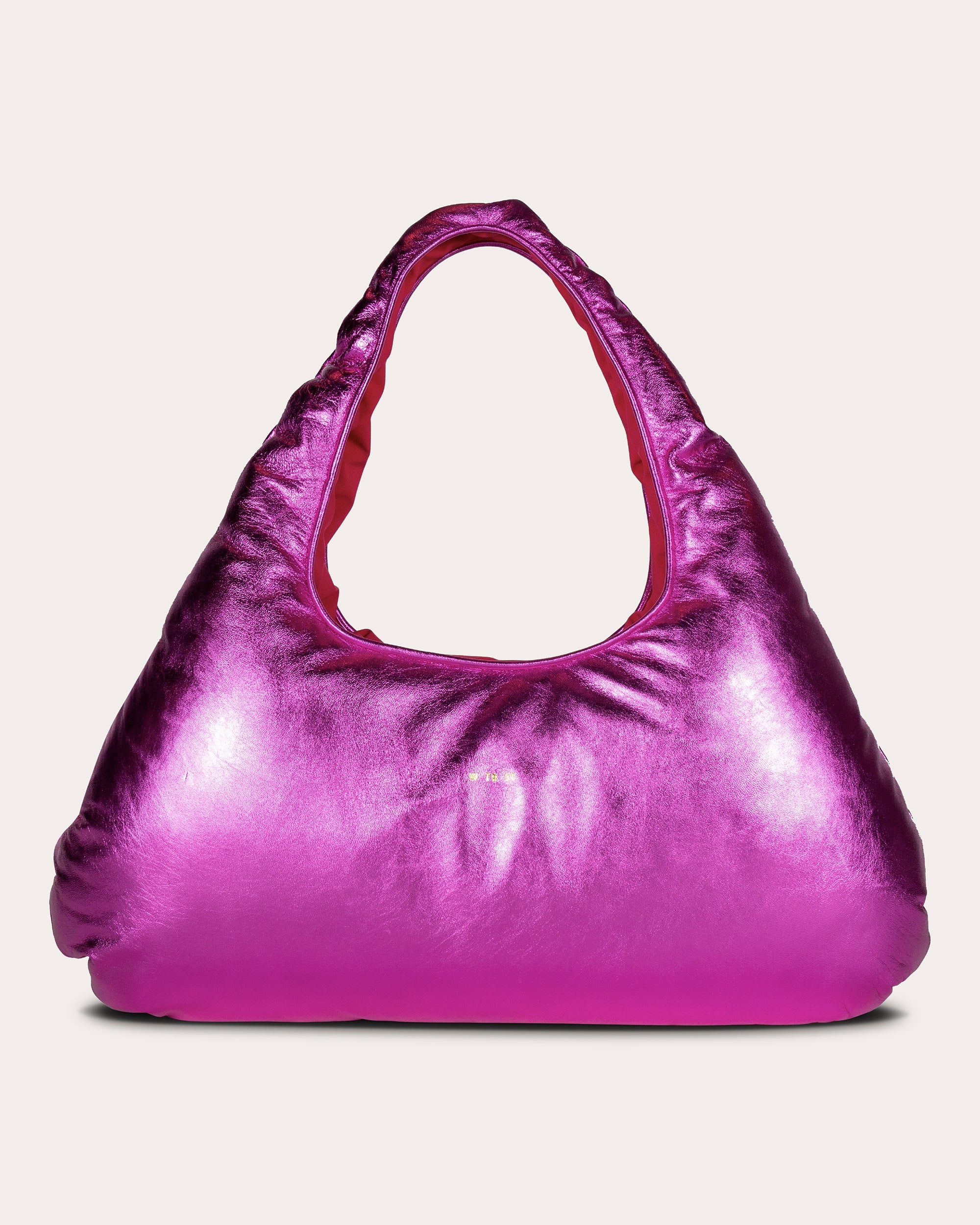 Large Cloud Metallic Leather Shoulder Bag