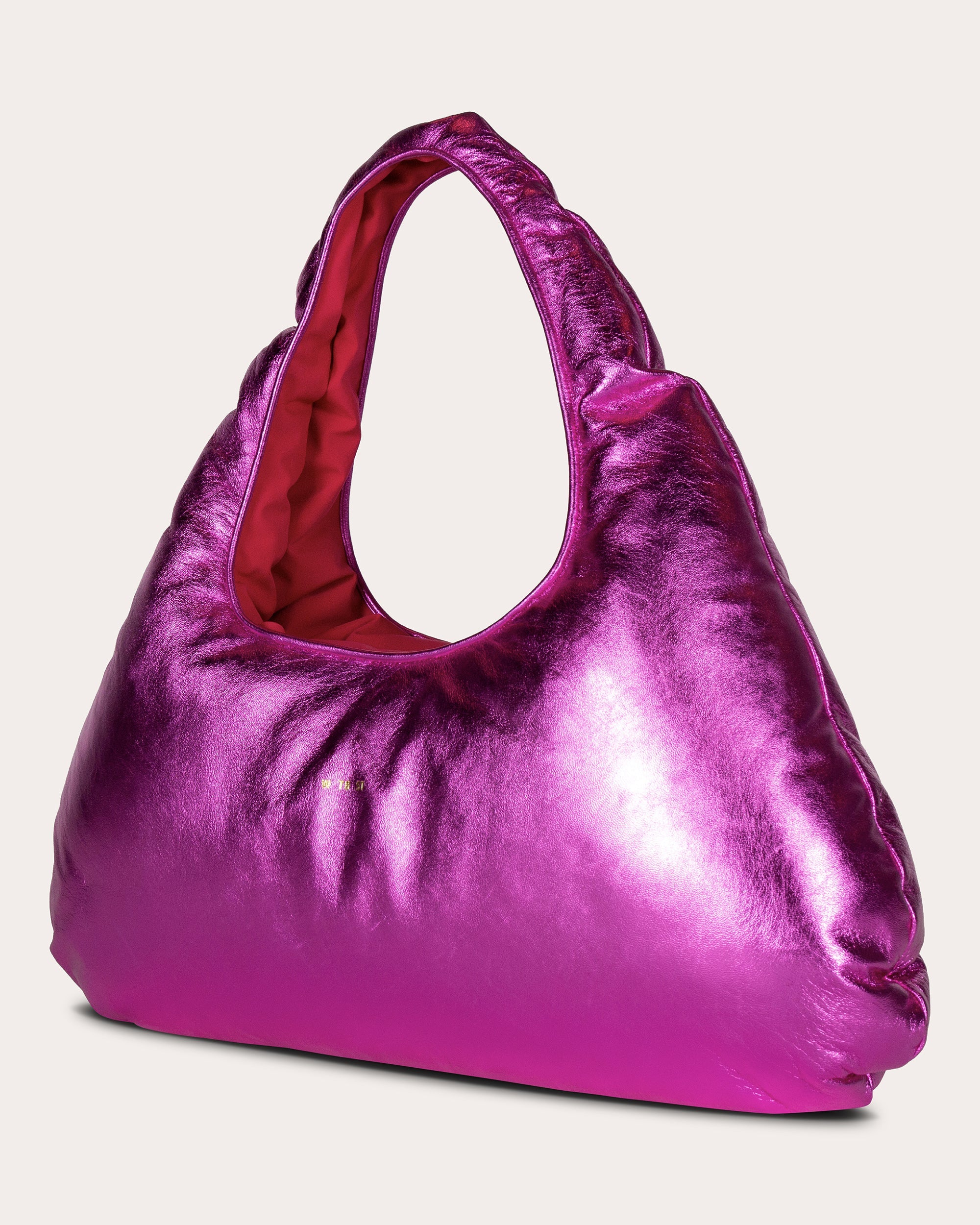 Large Cloud Metallic Leather Shoulder Bag