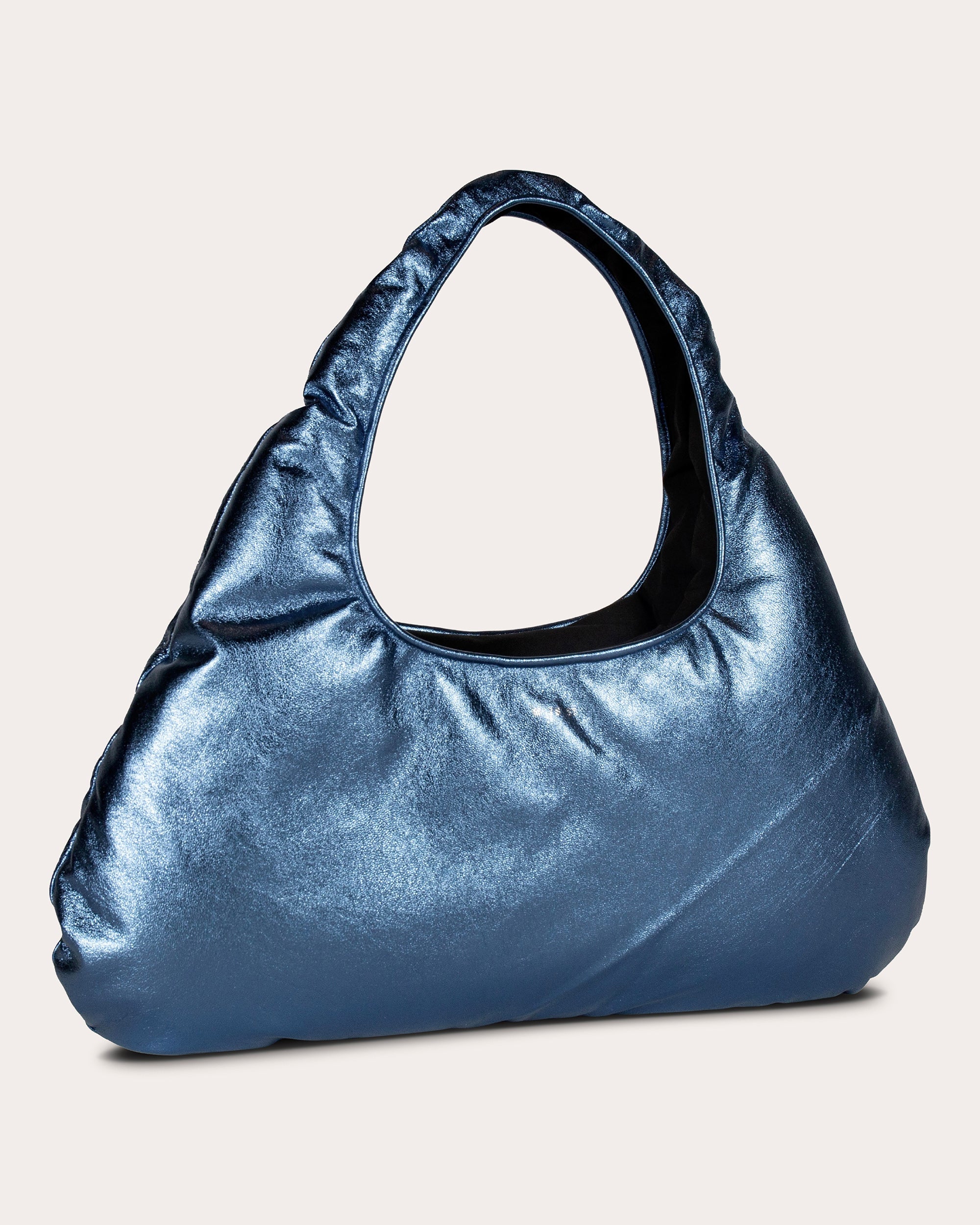 Large Cloud Metallic Leather Shoulder Bag